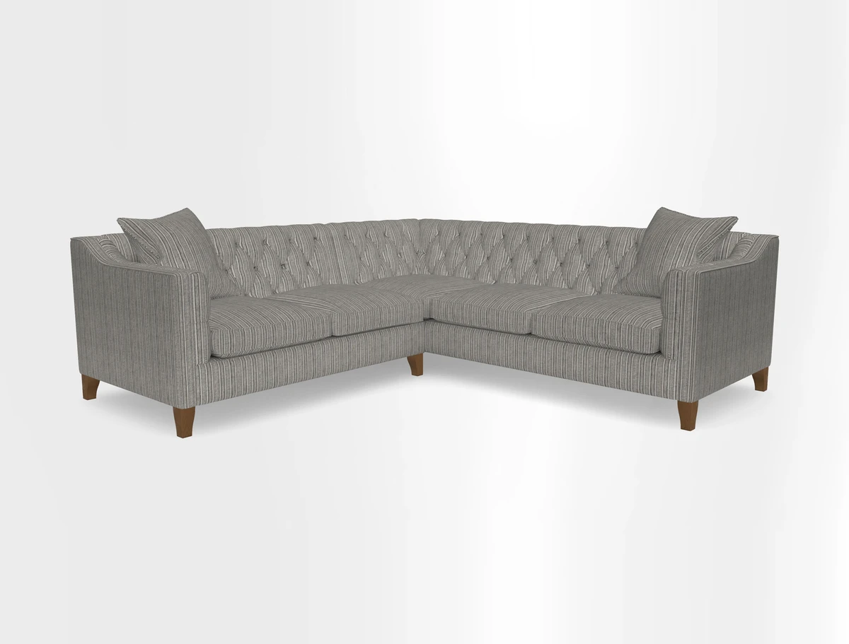 Haresfield Dipped Arm Corner Group LHF & RHF in Two Tone Plain Biscuit