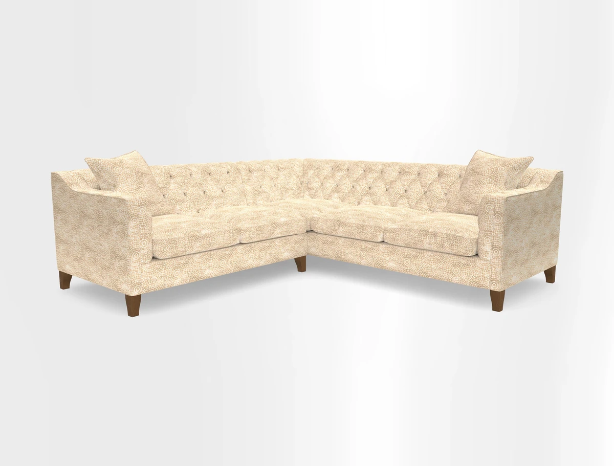 Haresfield Dipped Arm Corner Group LHF & RHF in Two Tone Plain Biscuit