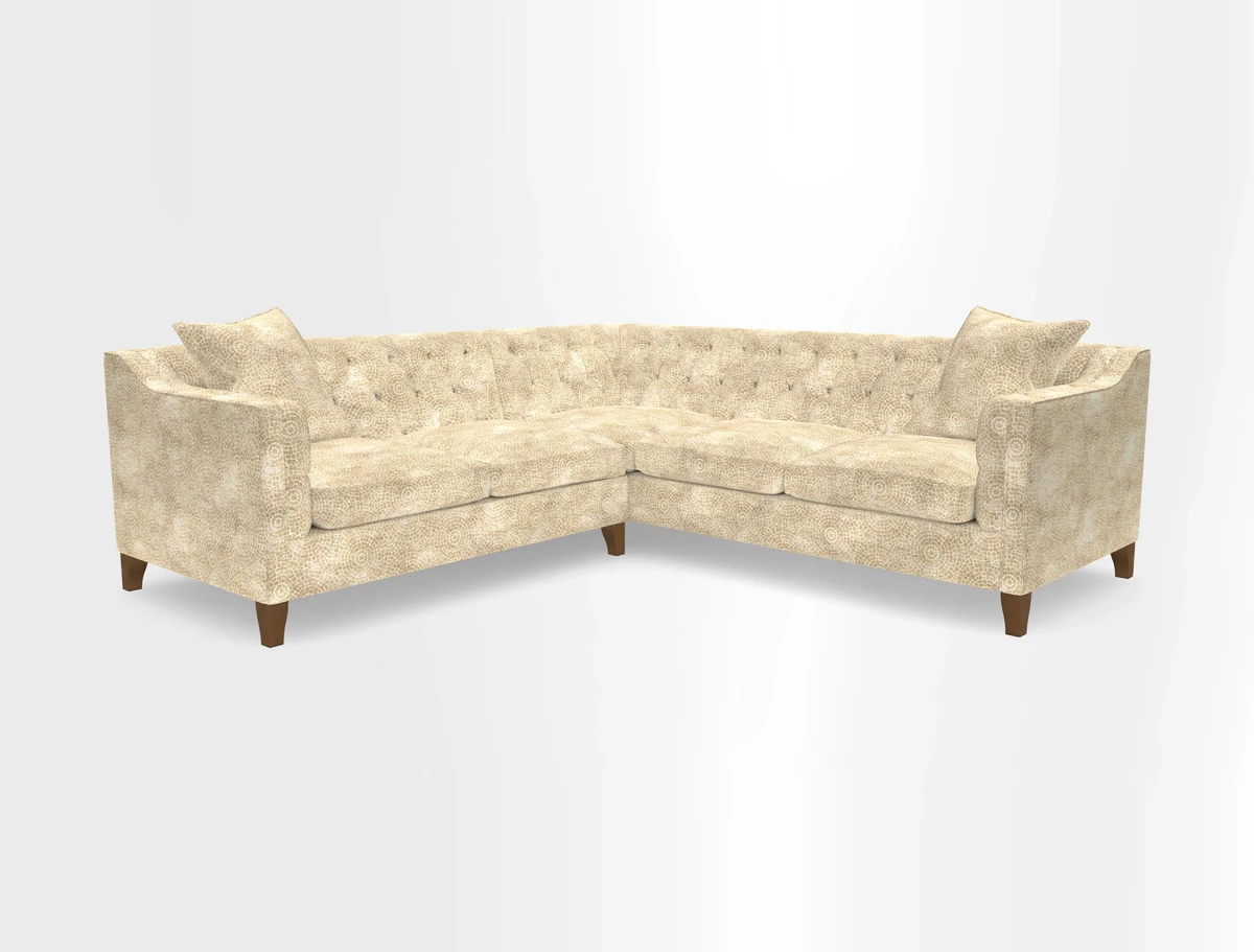 Haresfield Dipped Arm Corner Group LHF & RHF in Two Tone Plain Biscuit