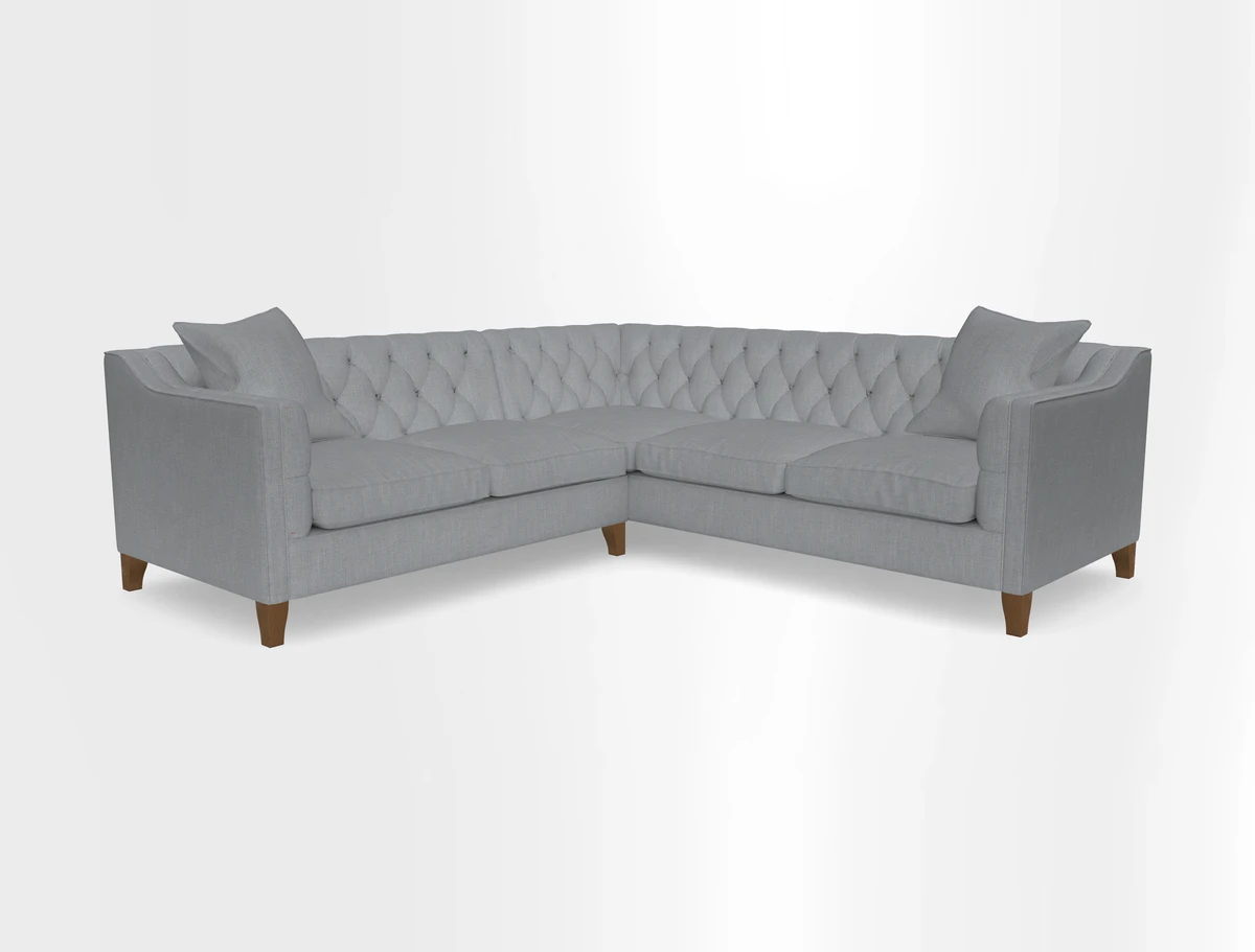 Haresfield Dipped Arm Corner Group LHF & RHF in Two Tone Plain Biscuit