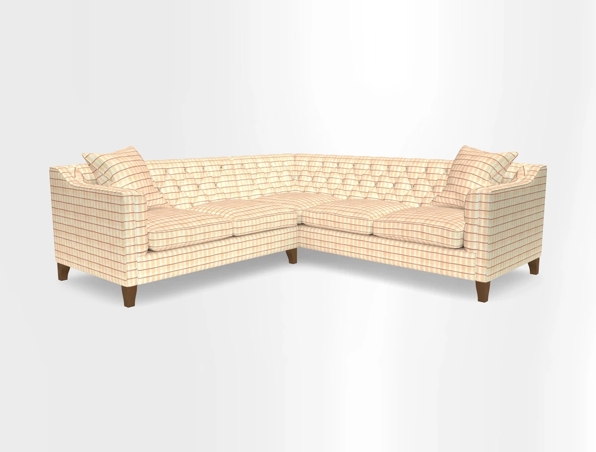 Haresfield Dipped Arm Corner Group LHF & RHF in Two Tone Plain Biscuit