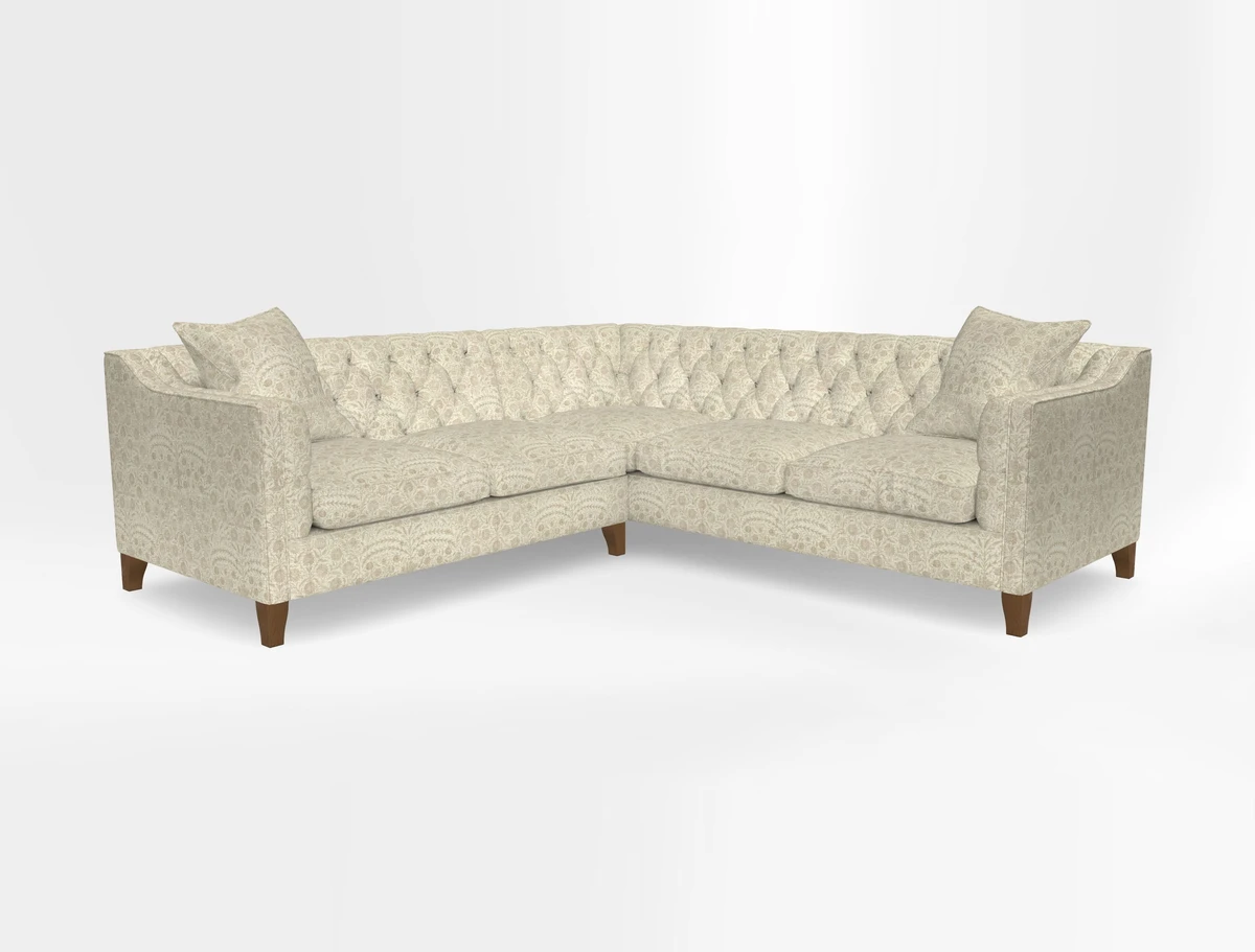 Haresfield Dipped Arm Corner Group LHF & RHF in Two Tone Plain Biscuit