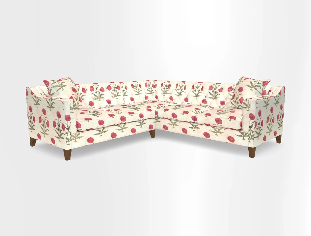 Haresfield Dipped Arm Corner Group LHF & RHF in Two Tone Plain Biscuit
