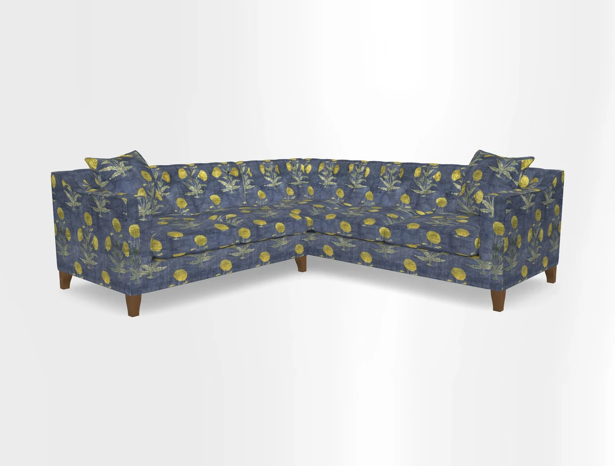 Haresfield Dipped Arm Corner Group LHF & RHF in Two Tone Plain Biscuit