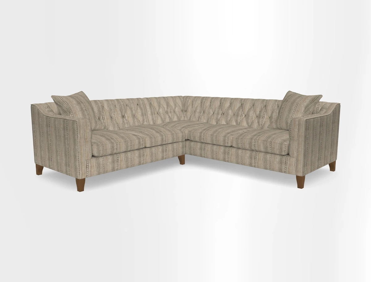 Haresfield Dipped Arm Corner Group LHF & RHF in Two Tone Plain Biscuit