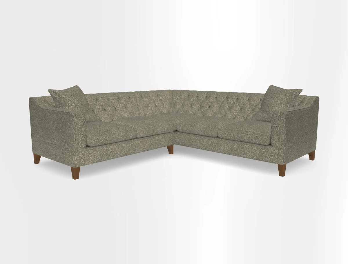 Haresfield Dipped Arm Corner Group LHF & RHF in Two Tone Plain Biscuit