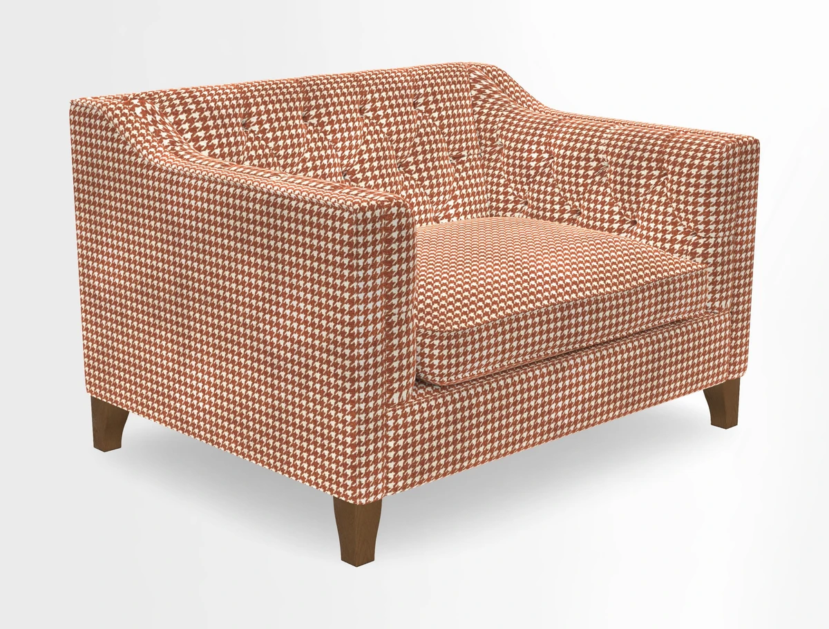 Haresfield Snuggler Dipped Arms in Mohair Lichen Seat Cushion in RHS Gertrude Jekyll Meadow Flower Olive and Scatters in RHS Gertrude Jekyll Folklore Olive