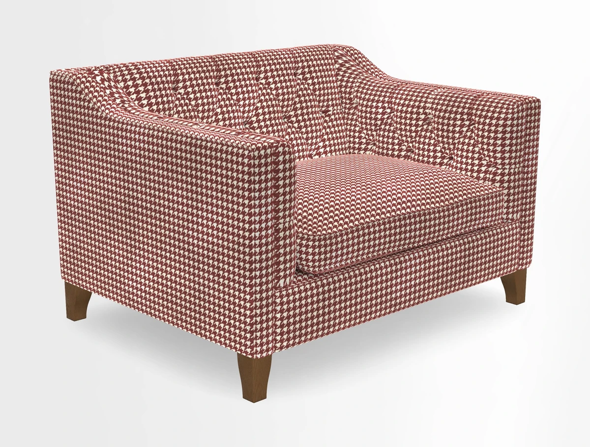 Haresfield Snuggler Dipped Arms in Mohair Lichen Seat Cushion in RHS Gertrude Jekyll Meadow Flower Olive and Scatters in RHS Gertrude Jekyll Folklore Olive