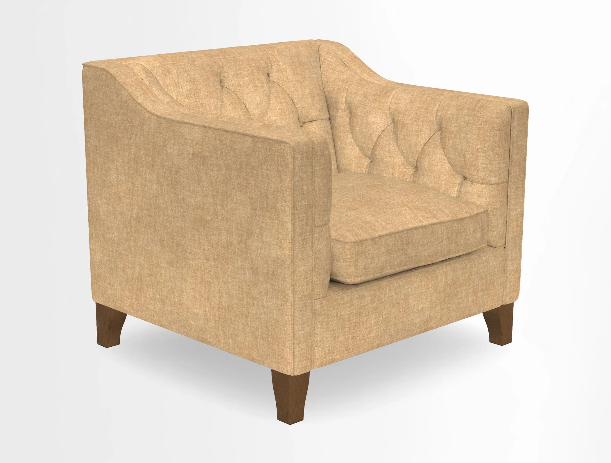 Haresfield Dipped Arm Chair in Two Tone Plain Biscuit