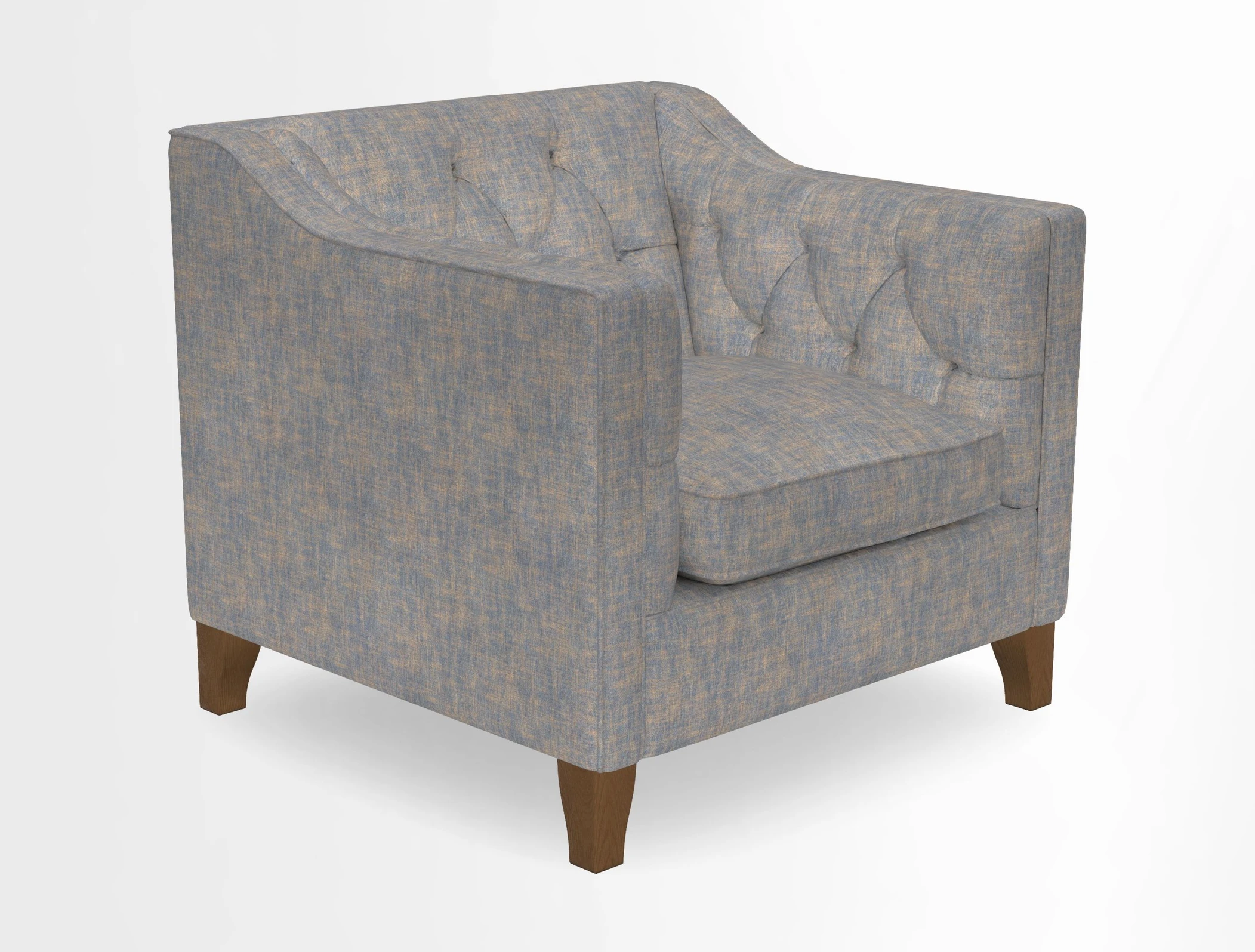 Haresfield Dipped Arm Chair in Two Tone Plain Biscuit