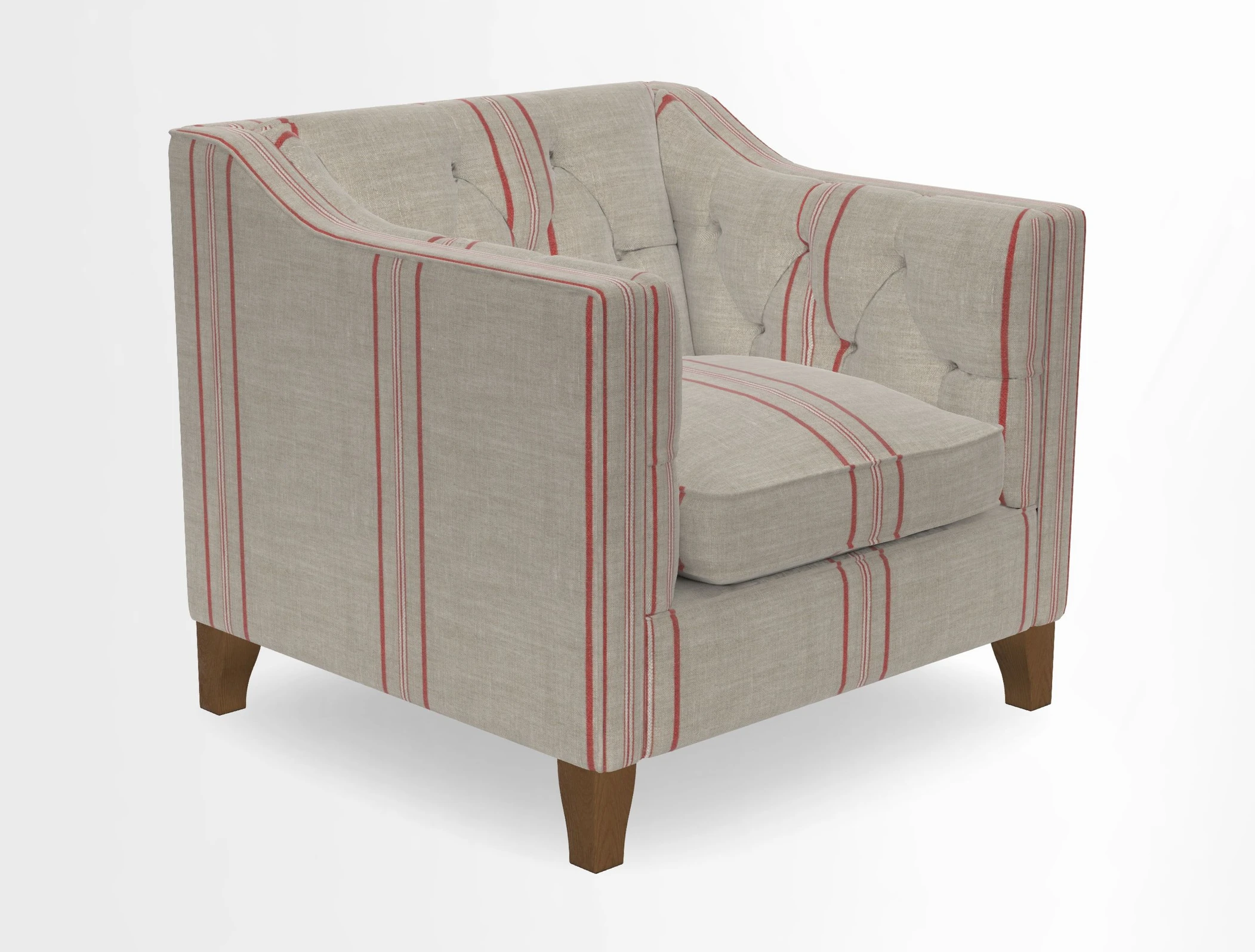 Haresfield Dipped Arm Chair in Two Tone Plain Biscuit