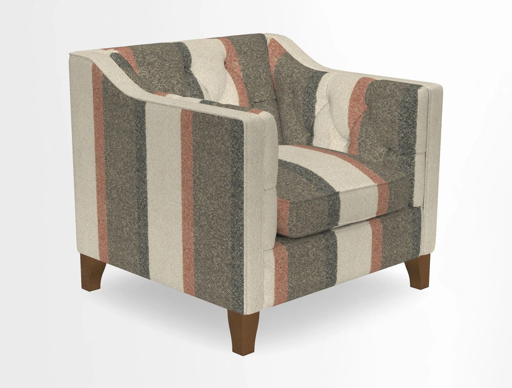 Haresfield Dipped Arm Chair in Two Tone Plain Biscuit