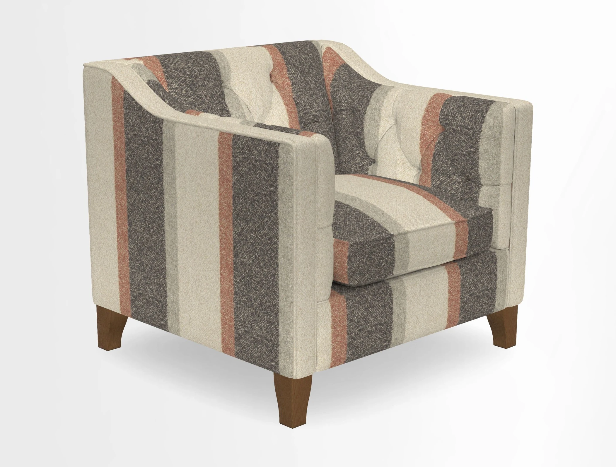 Haresfield Dipped Arm Chair in Two Tone Plain Biscuit