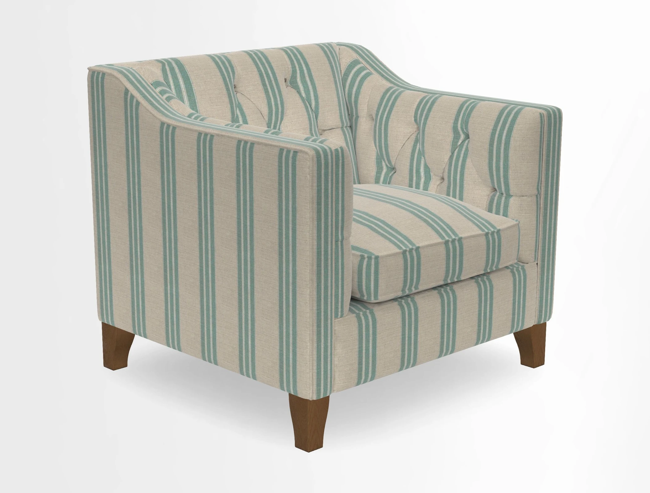Haresfield Dipped Arm Chair in Two Tone Plain Biscuit