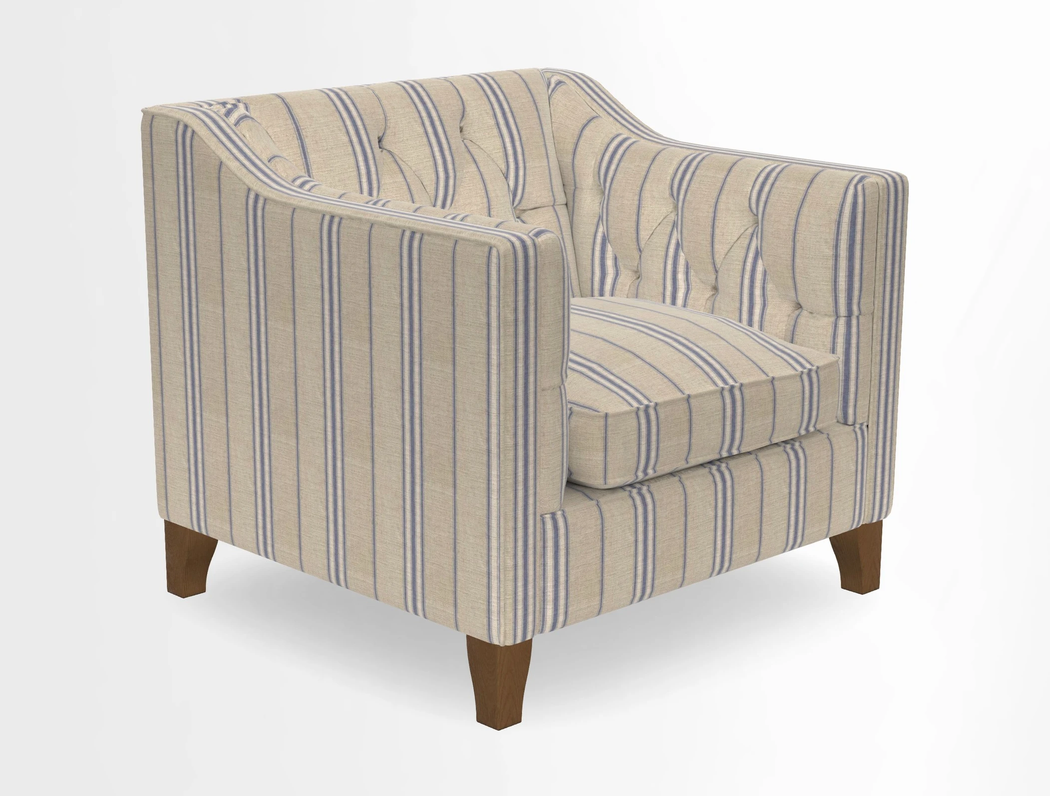 Haresfield Dipped Arm Chair in Two Tone Plain Biscuit