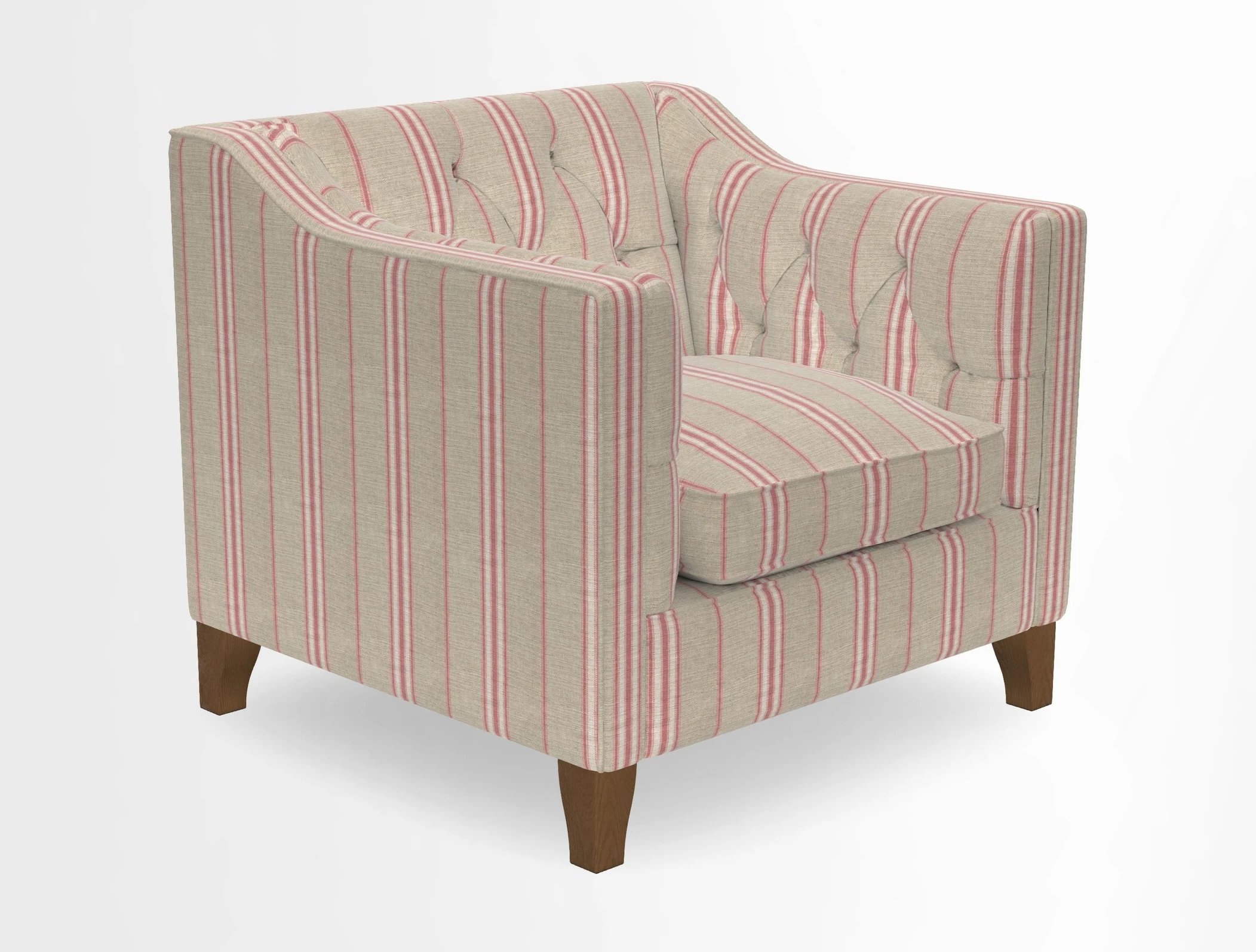 Haresfield Dipped Arm Chair in Two Tone Plain Biscuit