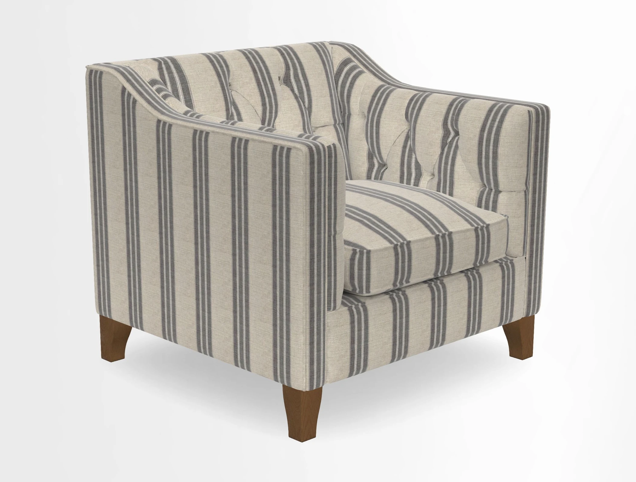 Haresfield Dipped Arm Chair in Two Tone Plain Biscuit