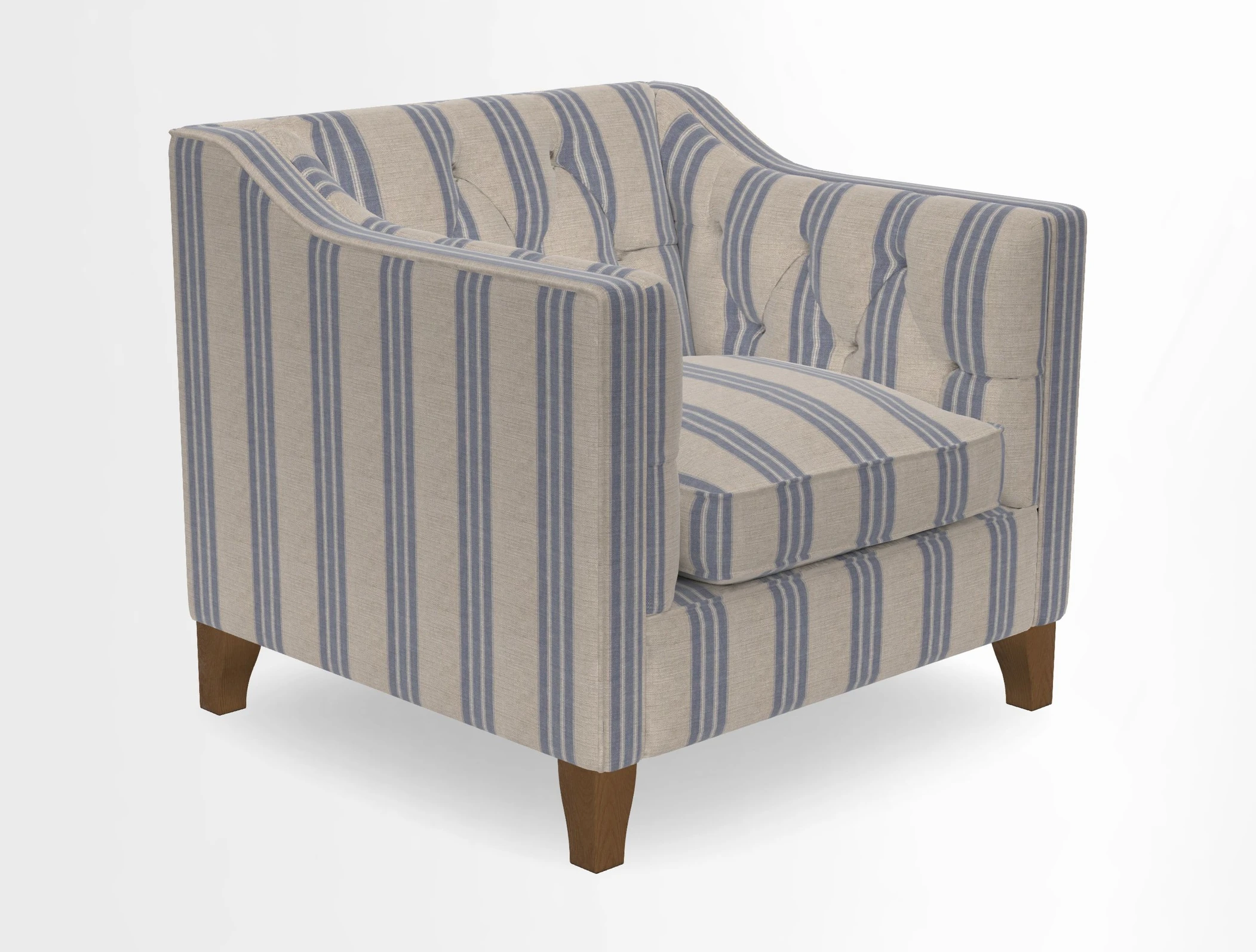 Haresfield Dipped Arm Chair in Two Tone Plain Biscuit