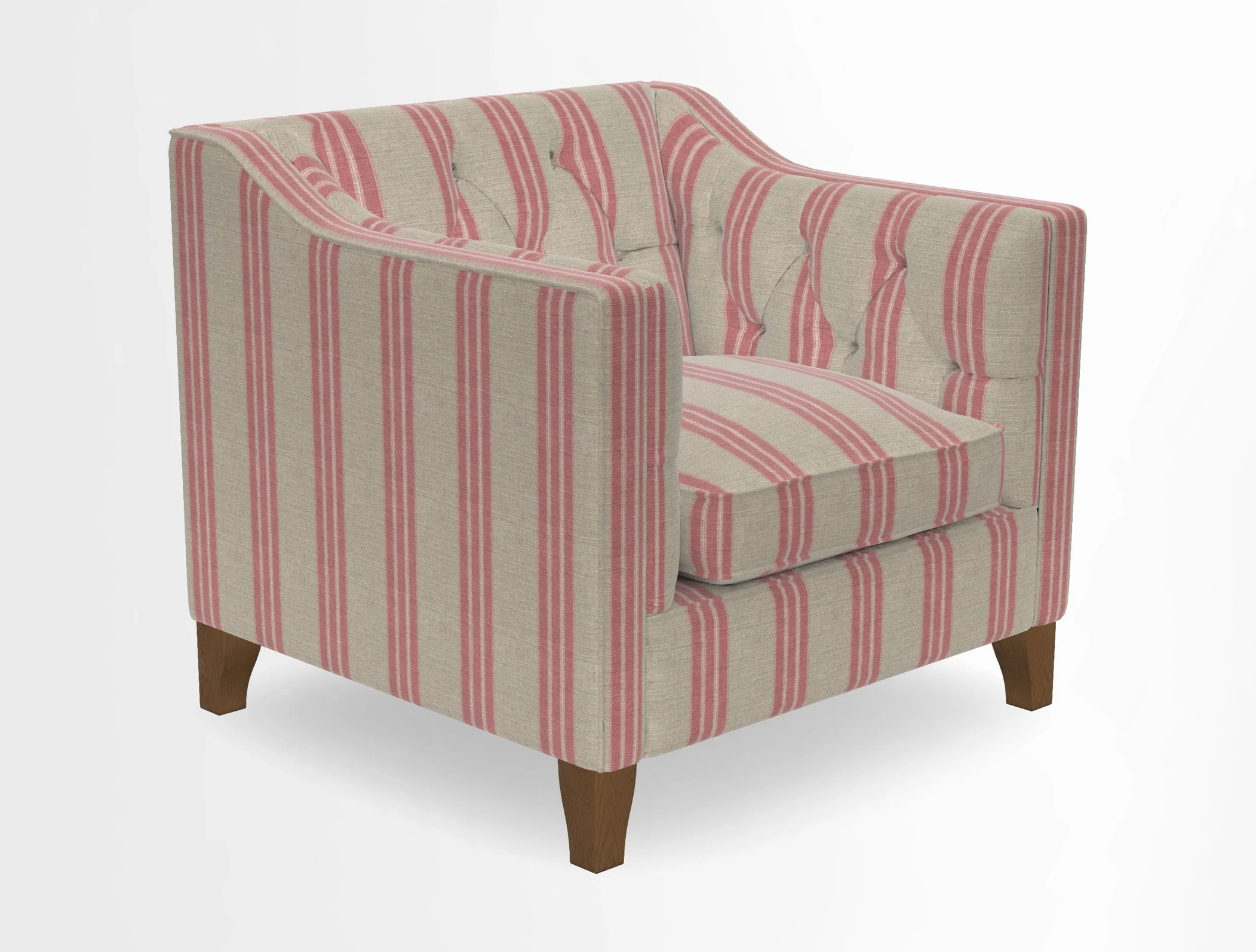 Haresfield Dipped Arm Chair in Two Tone Plain Biscuit
