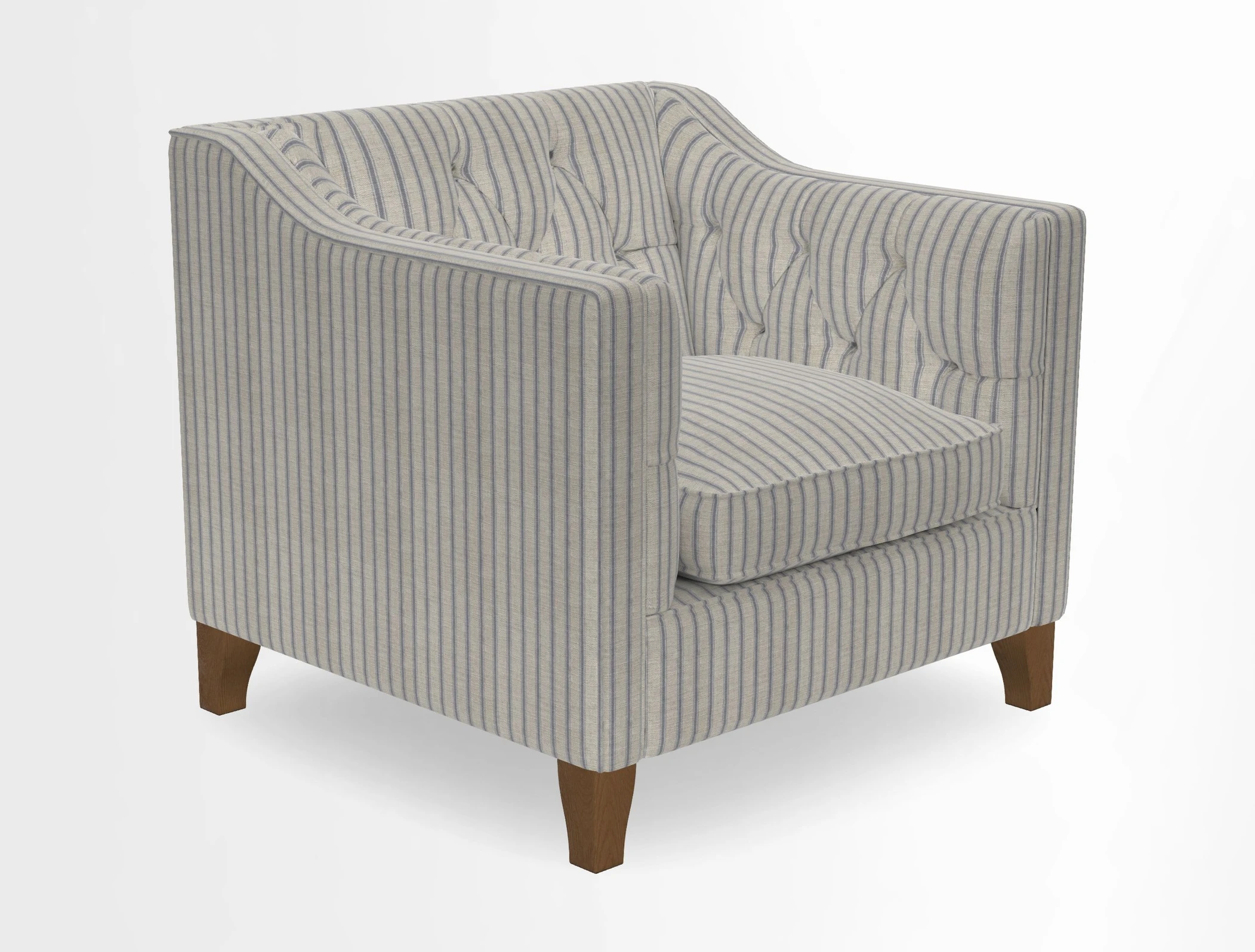 Haresfield Dipped Arm Chair in Two Tone Plain Biscuit
