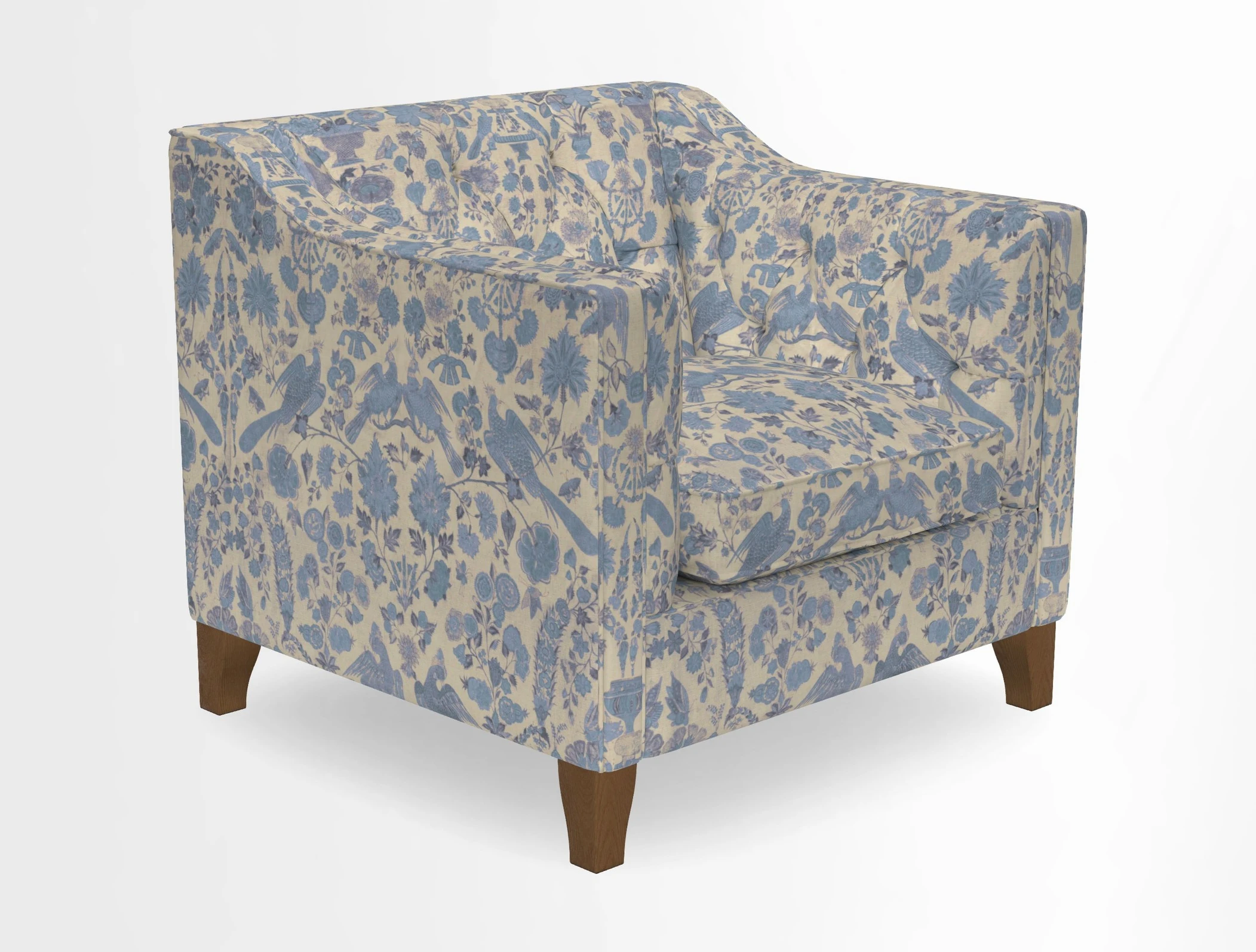 Haresfield Dipped Arm Chair in Two Tone Plain Biscuit