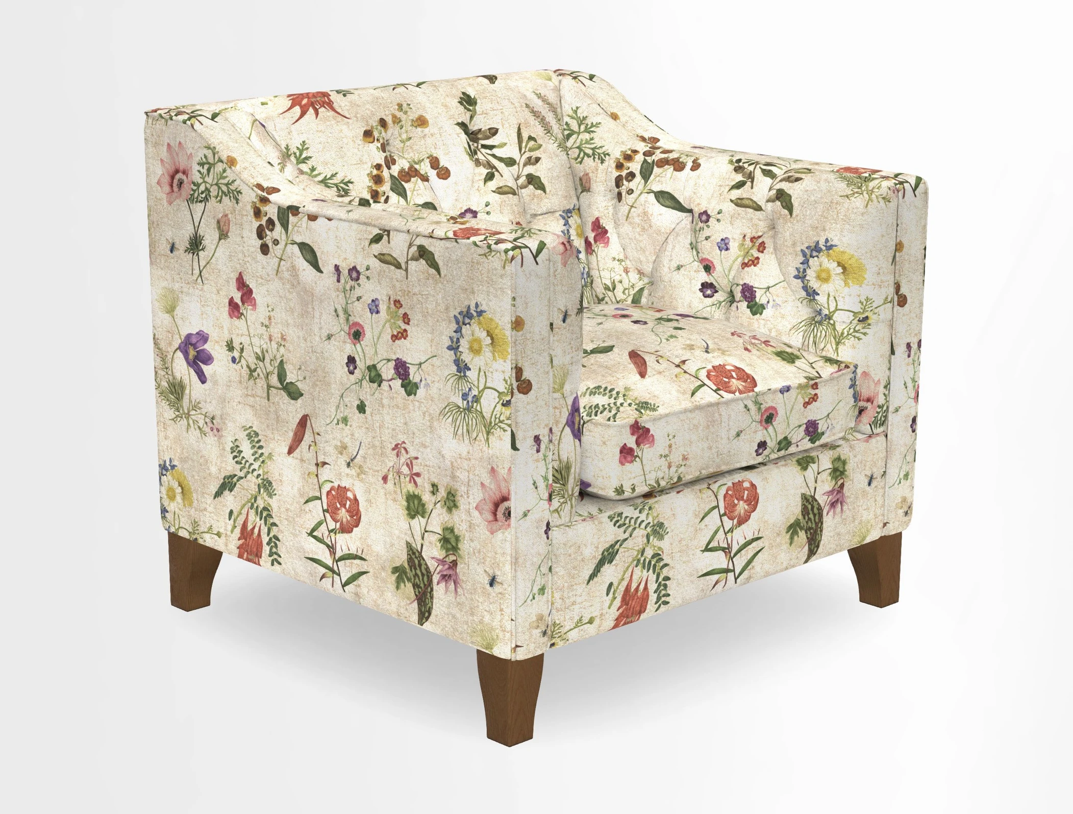 Haresfield Dipped Arm Chair in Two Tone Plain Biscuit