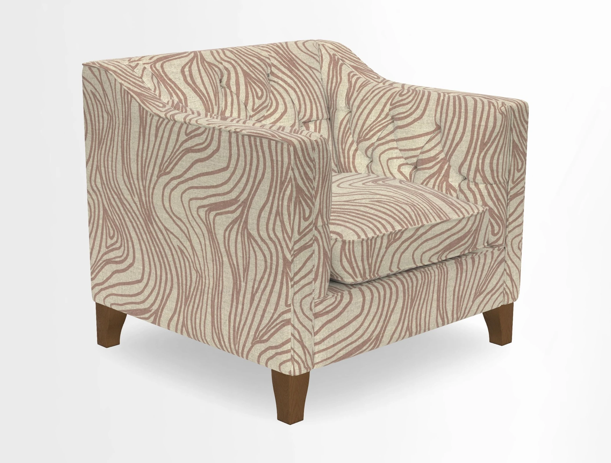 Haresfield Dipped Arm Chair in Two Tone Plain Biscuit