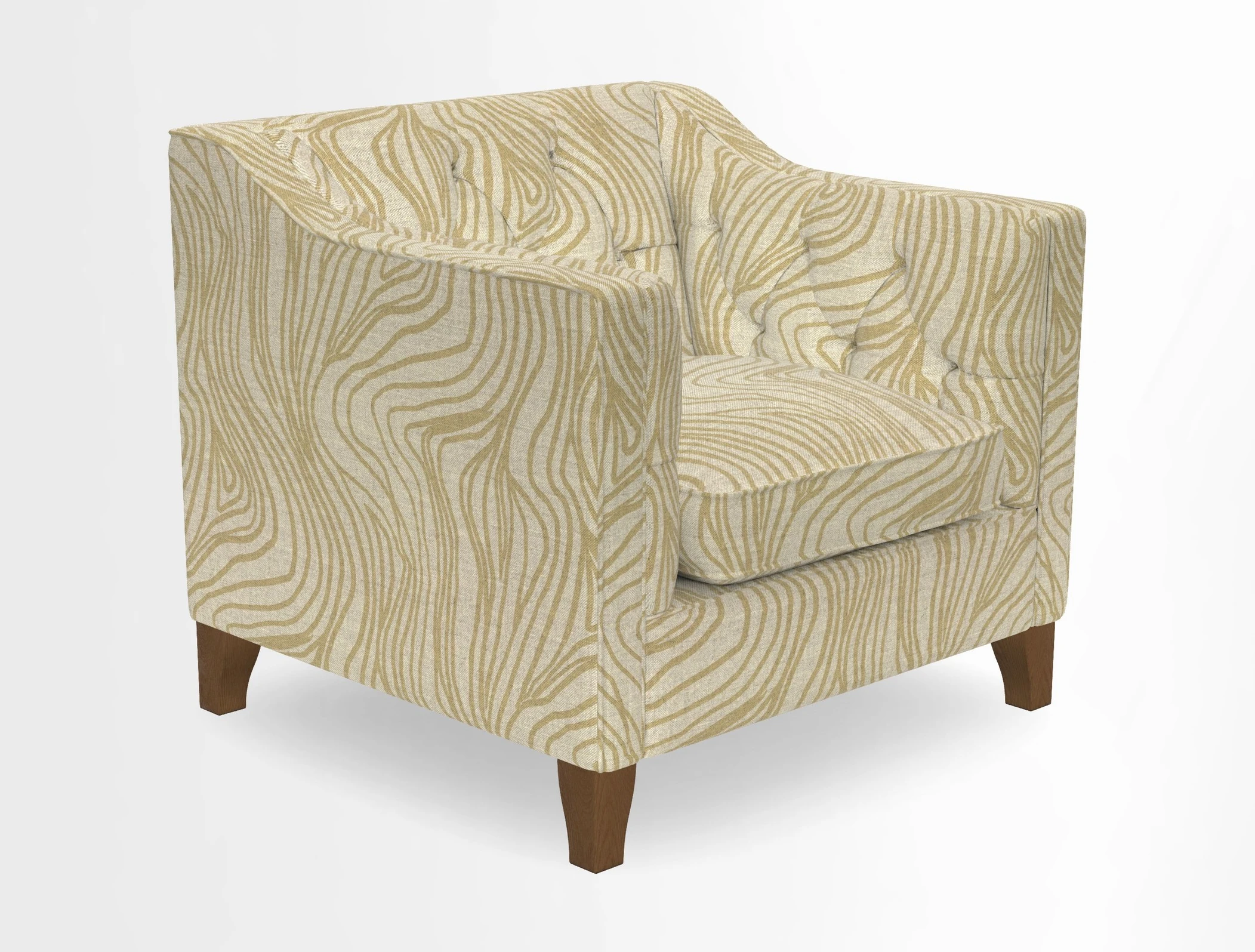 Haresfield Dipped Arm Chair in Two Tone Plain Biscuit
