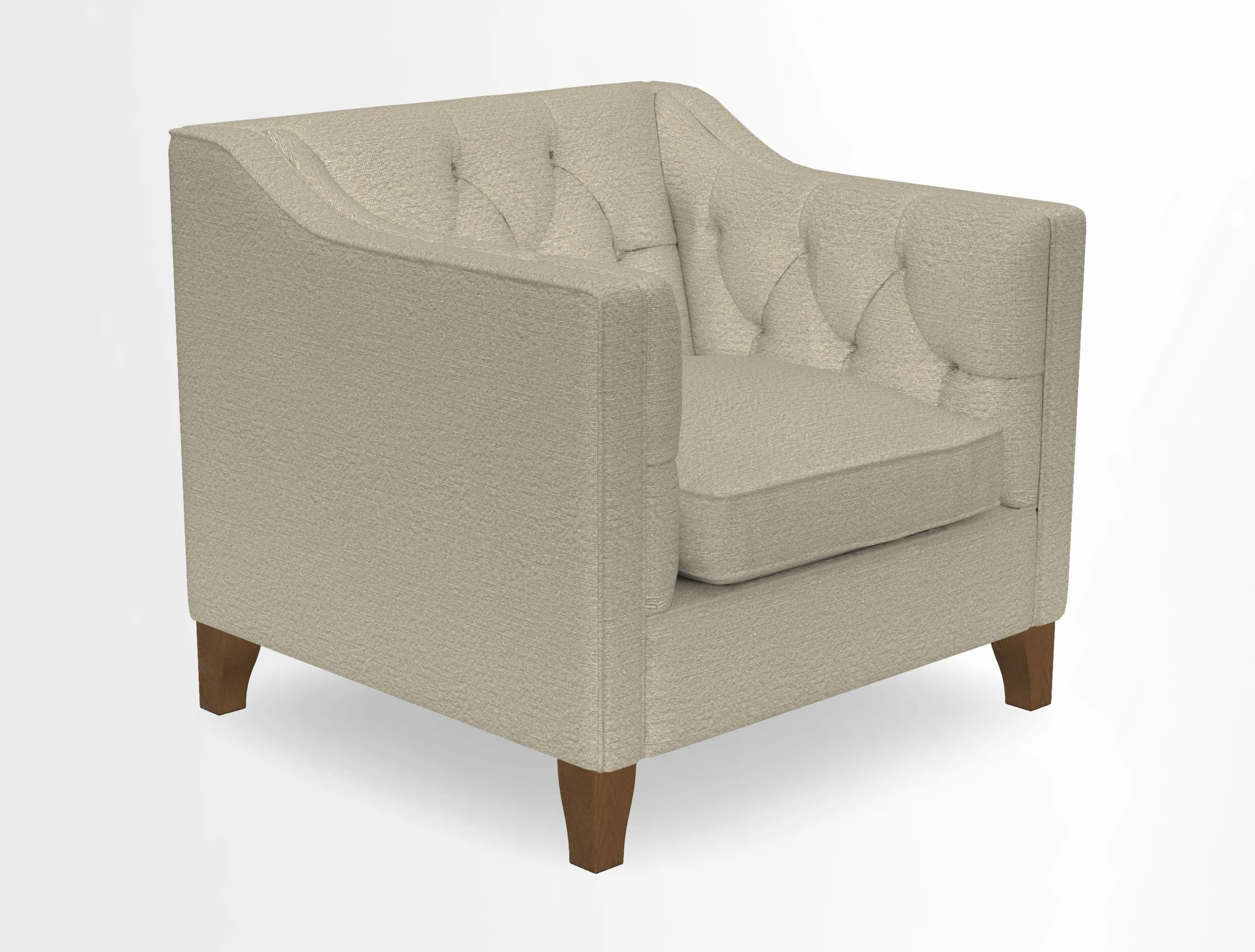 Haresfield Dipped Arm Chair in Two Tone Plain Biscuit