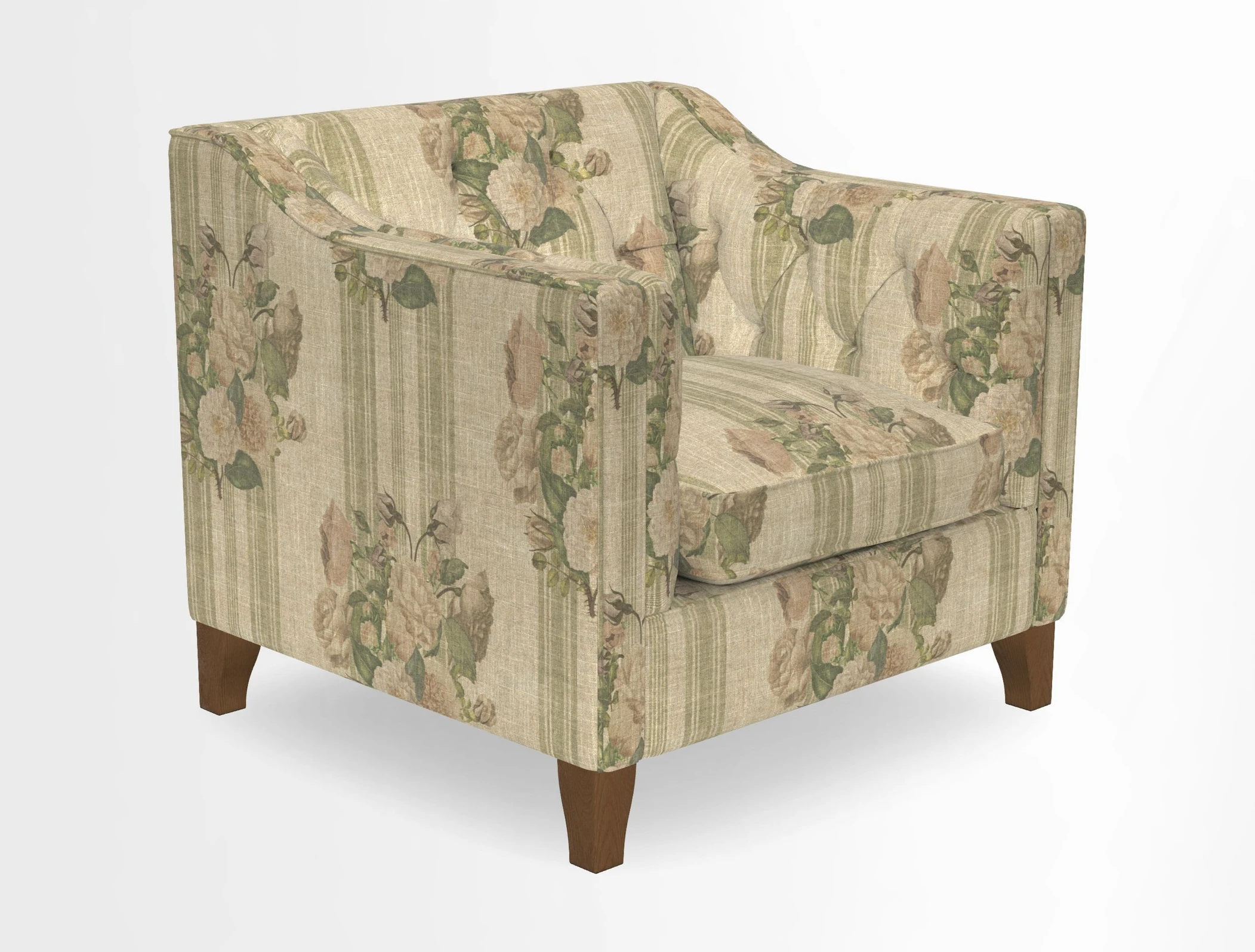 Haresfield Dipped Arm Chair in Two Tone Plain Biscuit