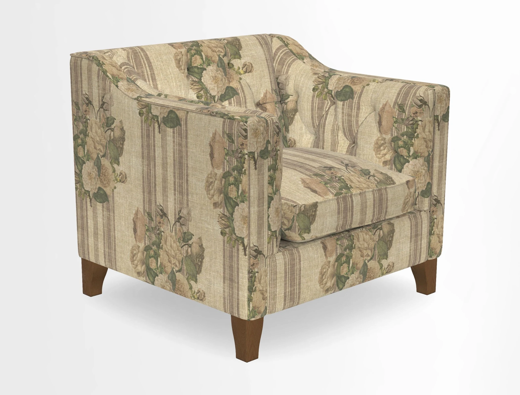 Haresfield Dipped Arm Chair in Two Tone Plain Biscuit