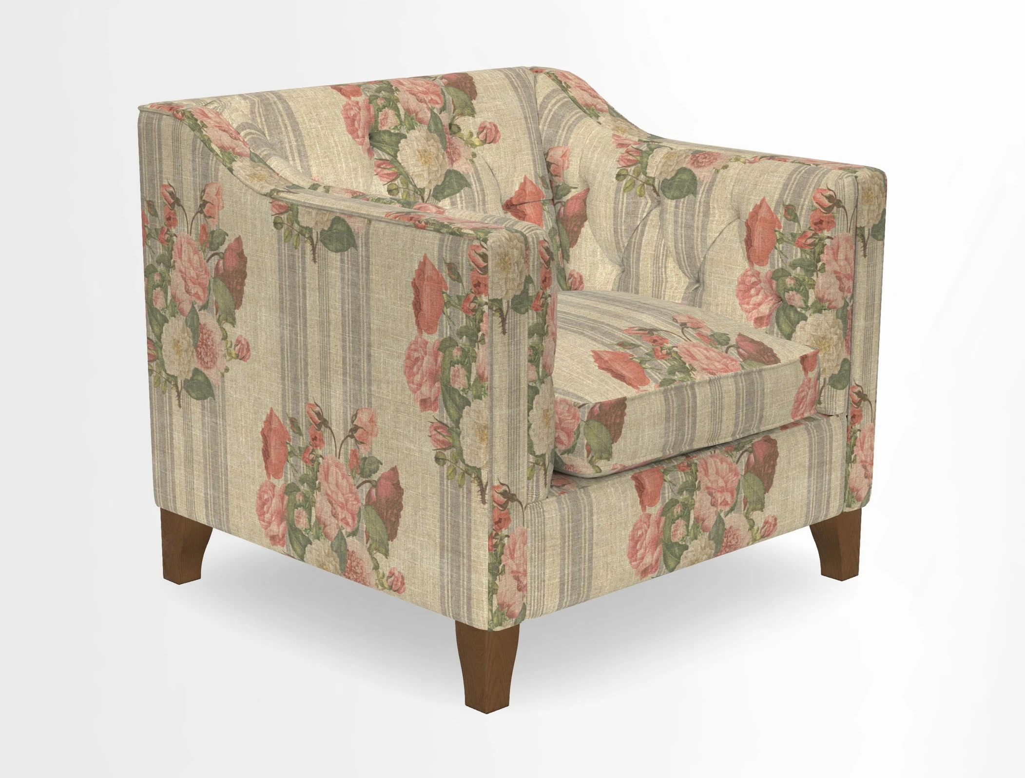 Haresfield Dipped Arm Chair in Two Tone Plain Biscuit