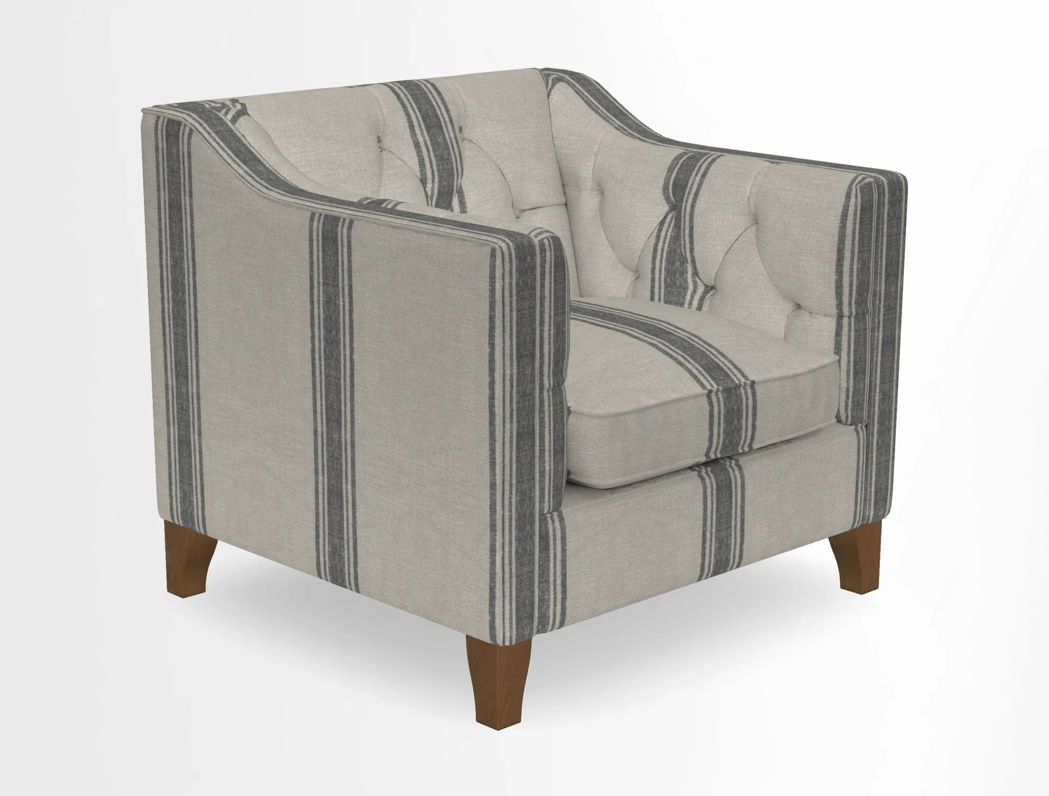 Haresfield Dipped Arm Chair in Two Tone Plain Biscuit