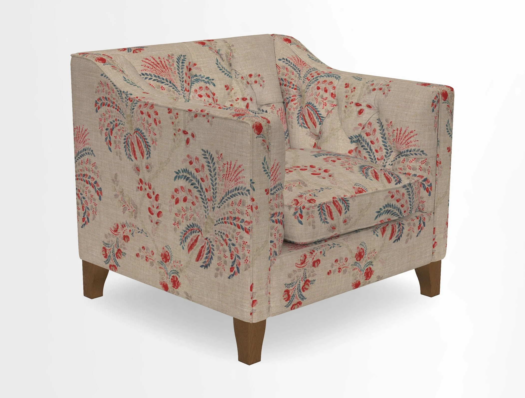 Haresfield Dipped Arm Chair in Two Tone Plain Biscuit