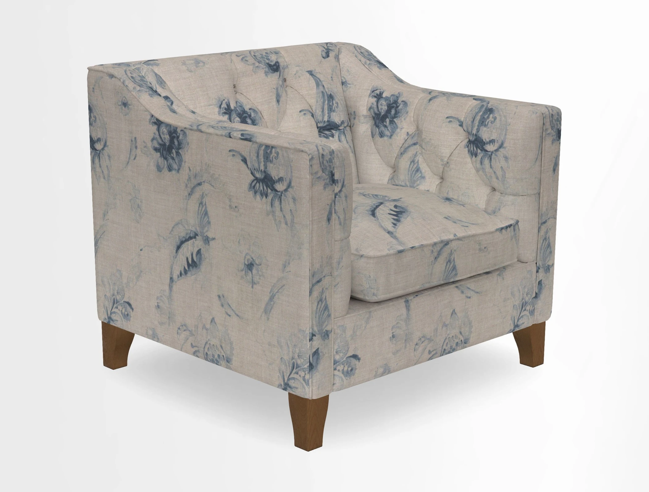 Haresfield Dipped Arm Chair in Two Tone Plain Biscuit