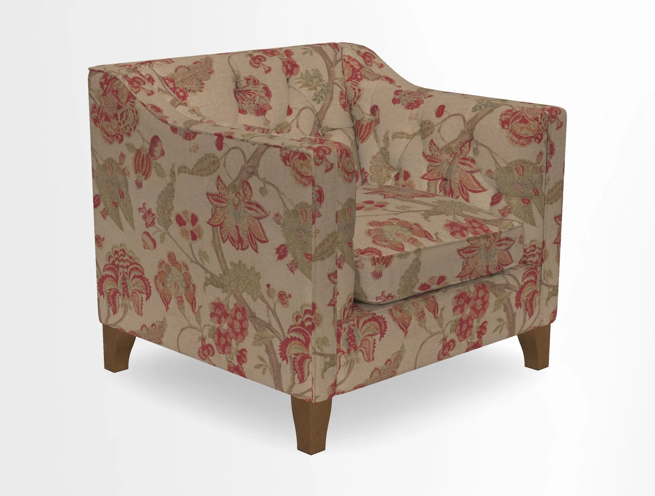 Haresfield Dipped Arm Chair in Two Tone Plain Biscuit