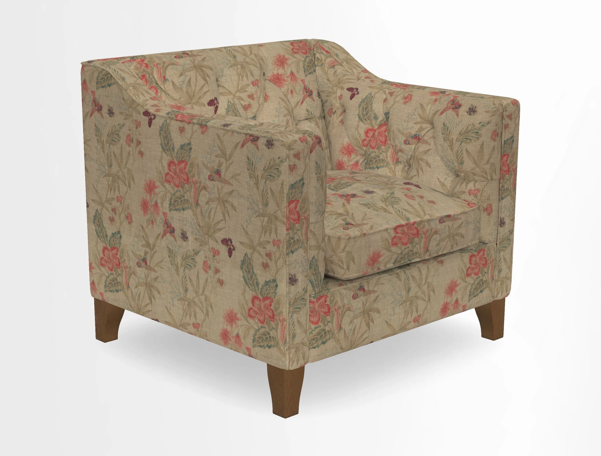 Haresfield Dipped Arm Chair in Two Tone Plain Biscuit