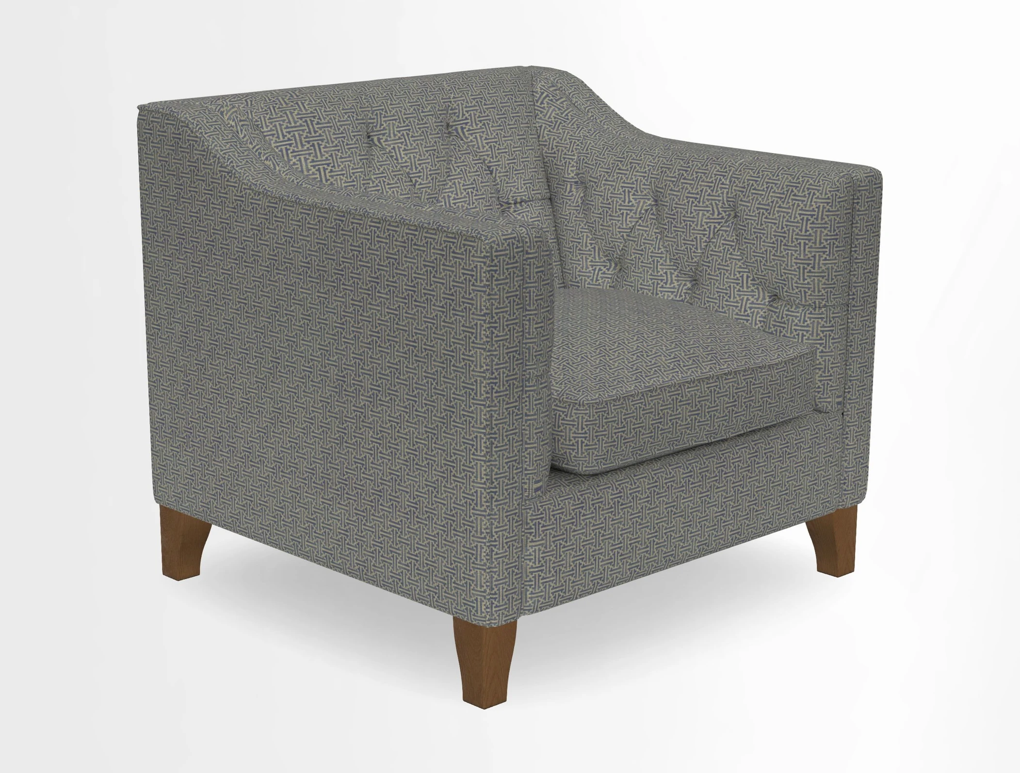 Haresfield Dipped Arm Chair in Two Tone Plain Biscuit