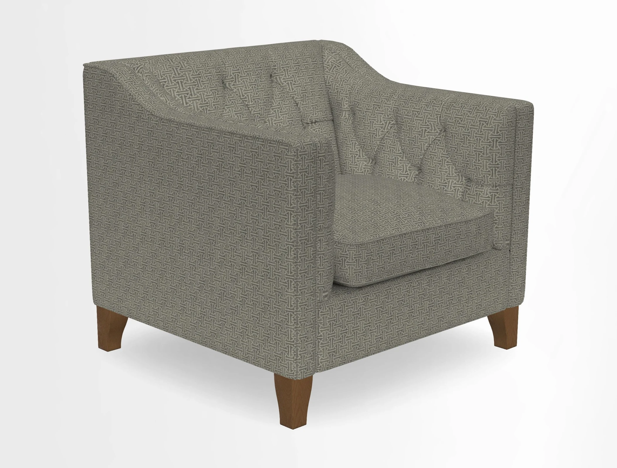 Haresfield Dipped Arm Chair in Two Tone Plain Biscuit