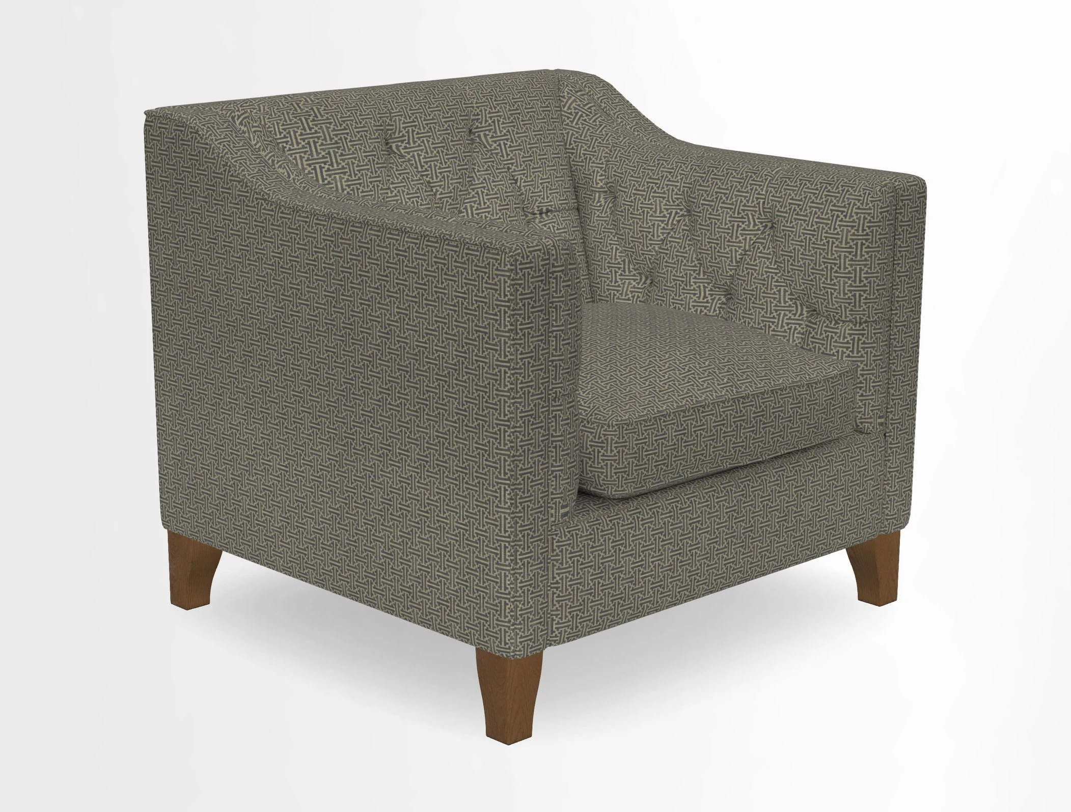 Haresfield Dipped Arm Chair in Two Tone Plain Biscuit