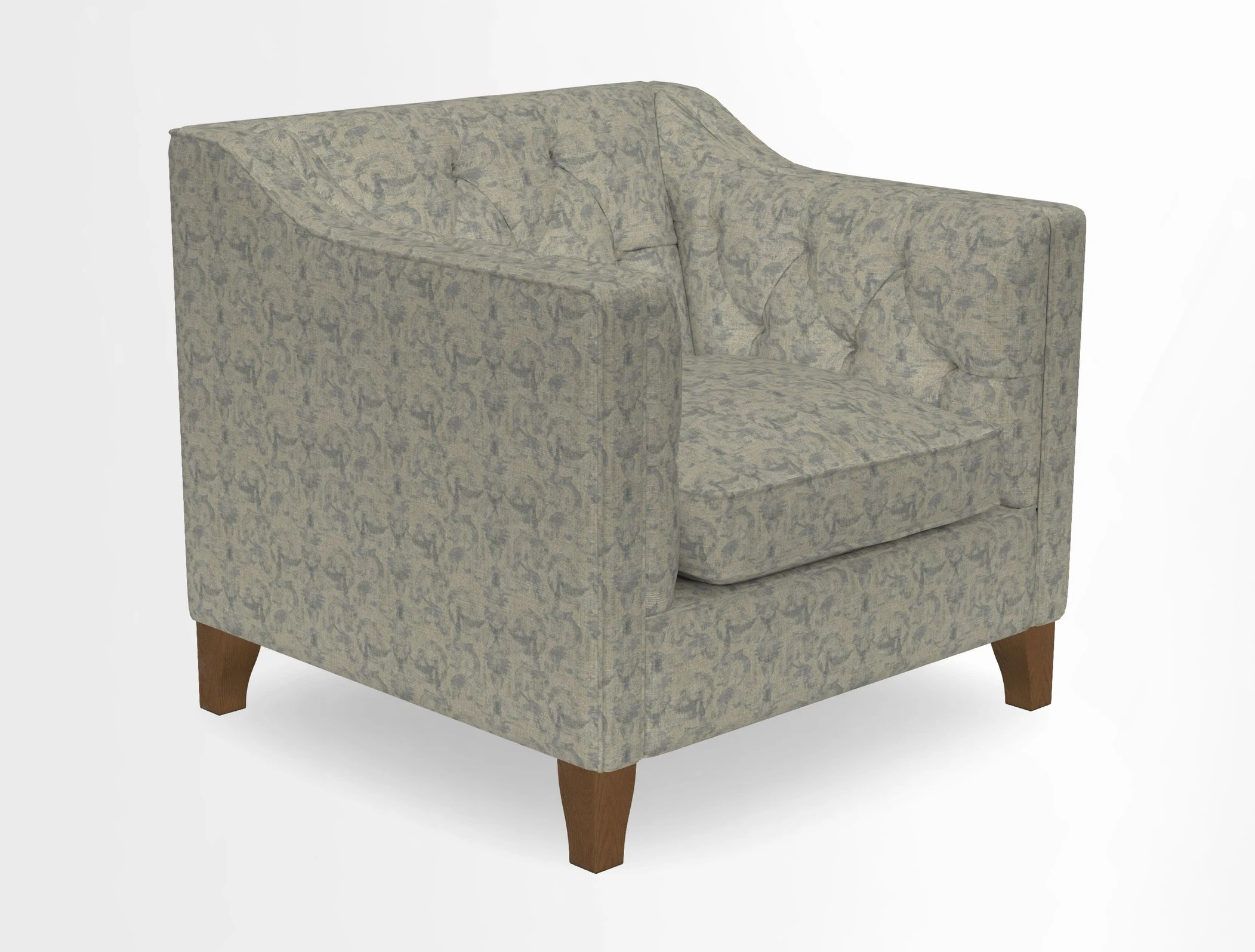 Haresfield Dipped Arm Chair in Two Tone Plain Biscuit