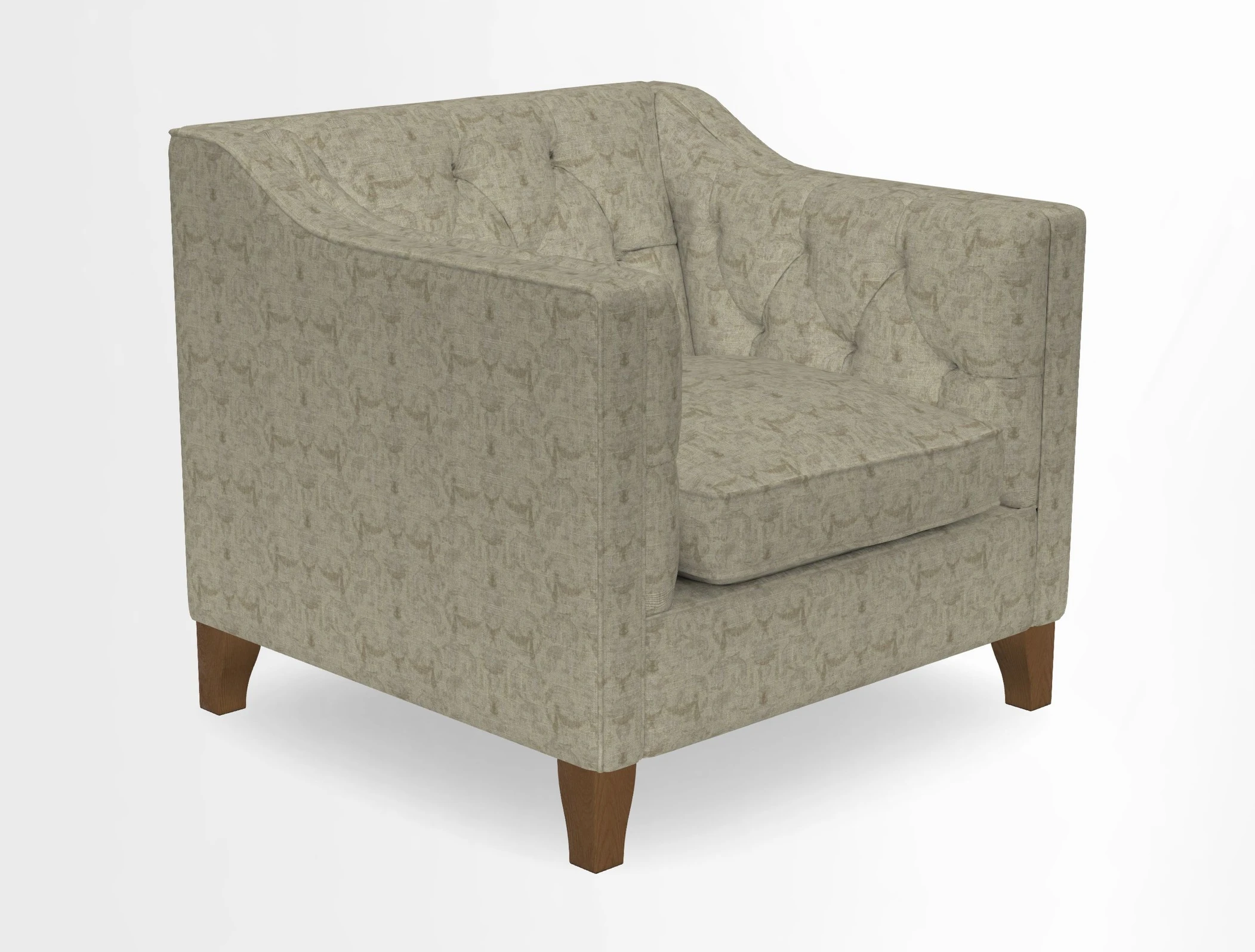 Haresfield Dipped Arm Chair in Two Tone Plain Biscuit