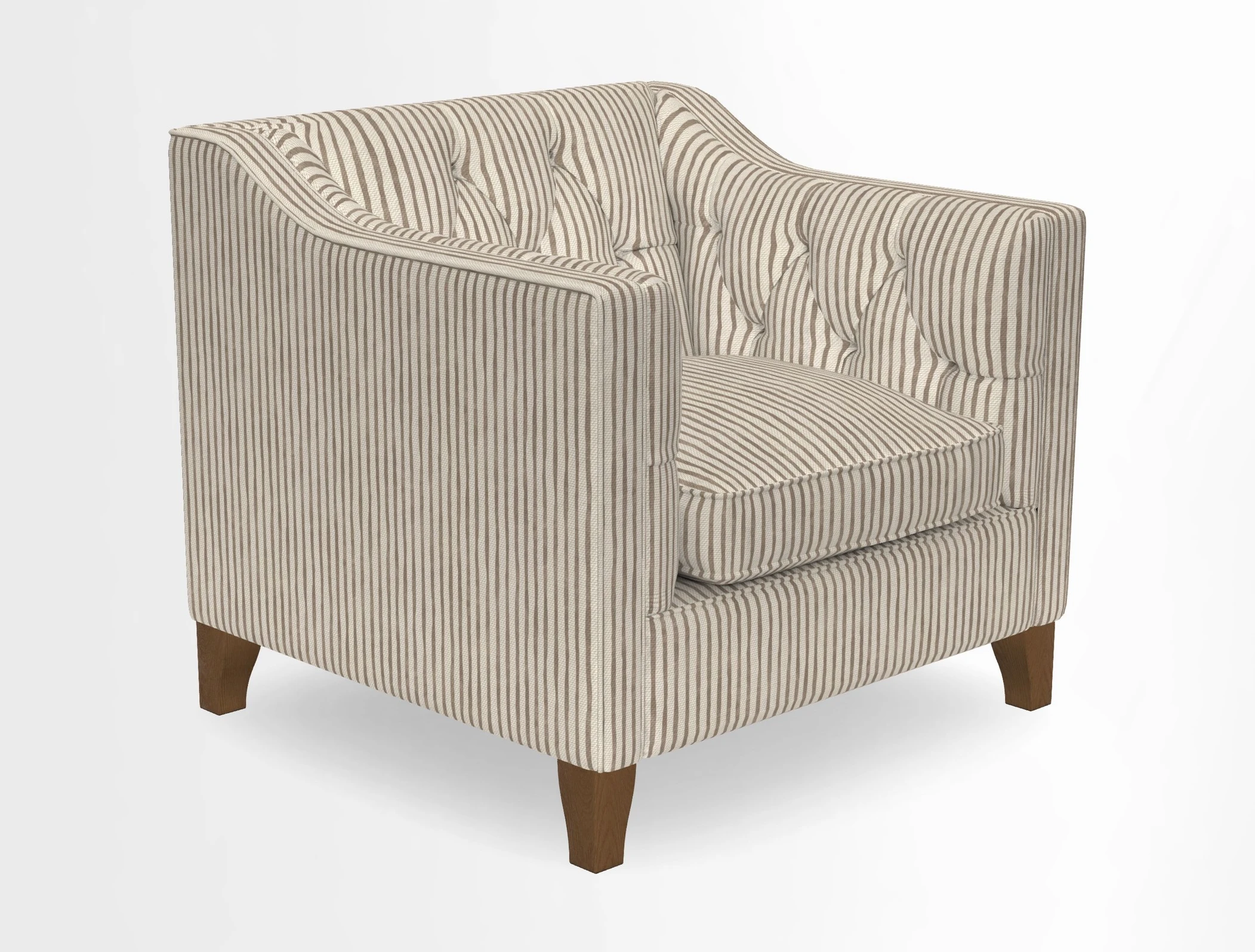 Haresfield Dipped Arm Chair in Two Tone Plain Biscuit