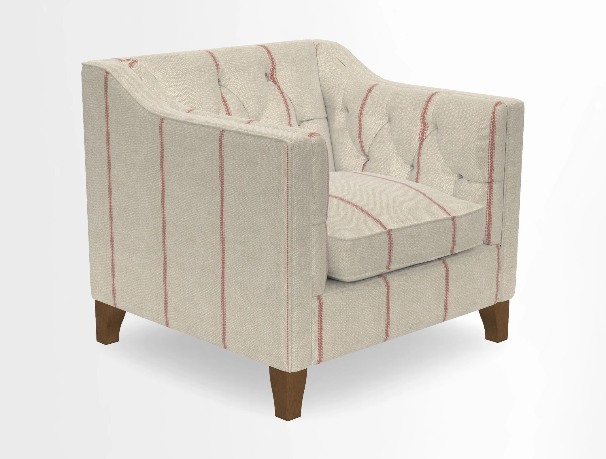 Haresfield Dipped Arm Chair in Two Tone Plain Biscuit