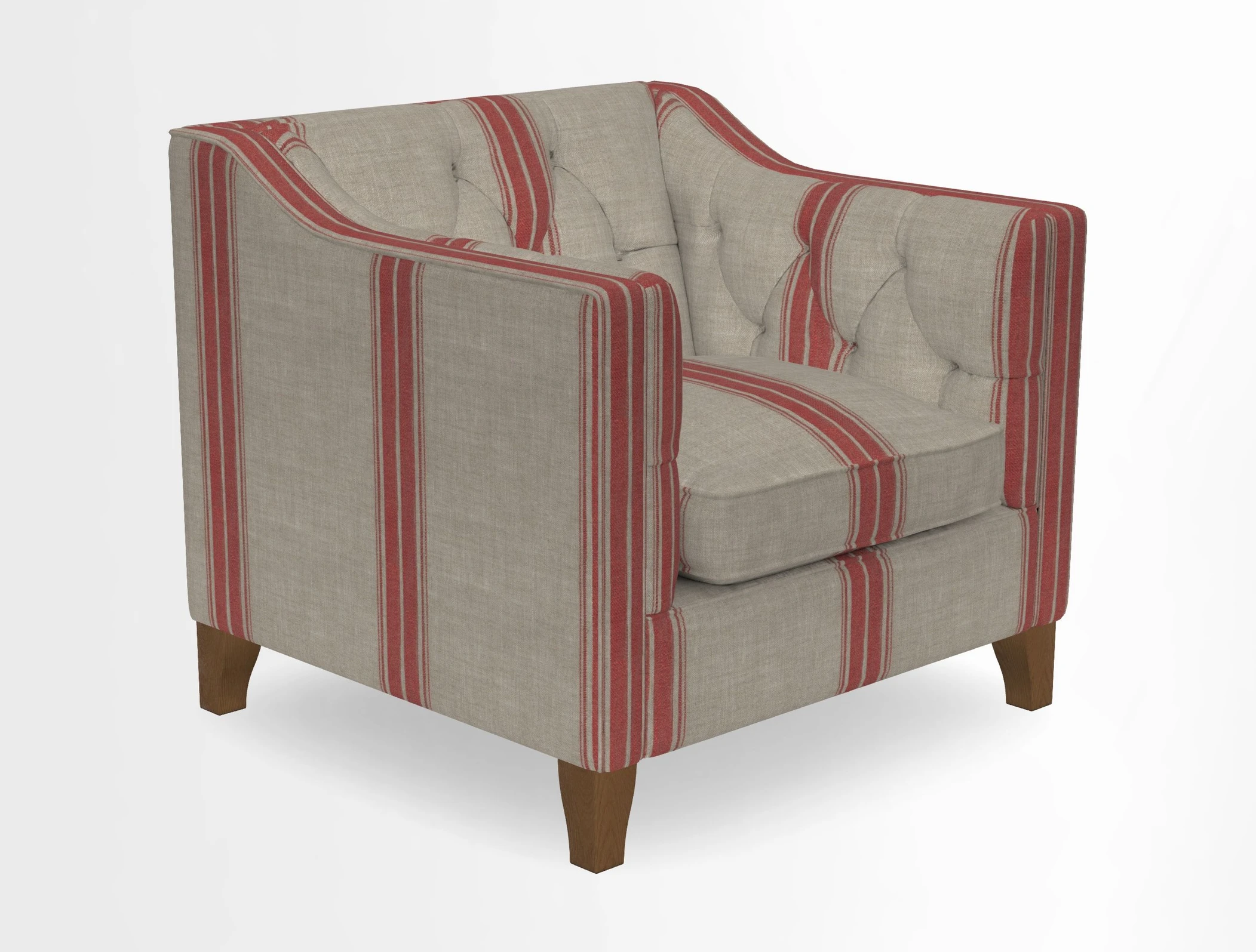 Haresfield Dipped Arm Chair in Two Tone Plain Biscuit