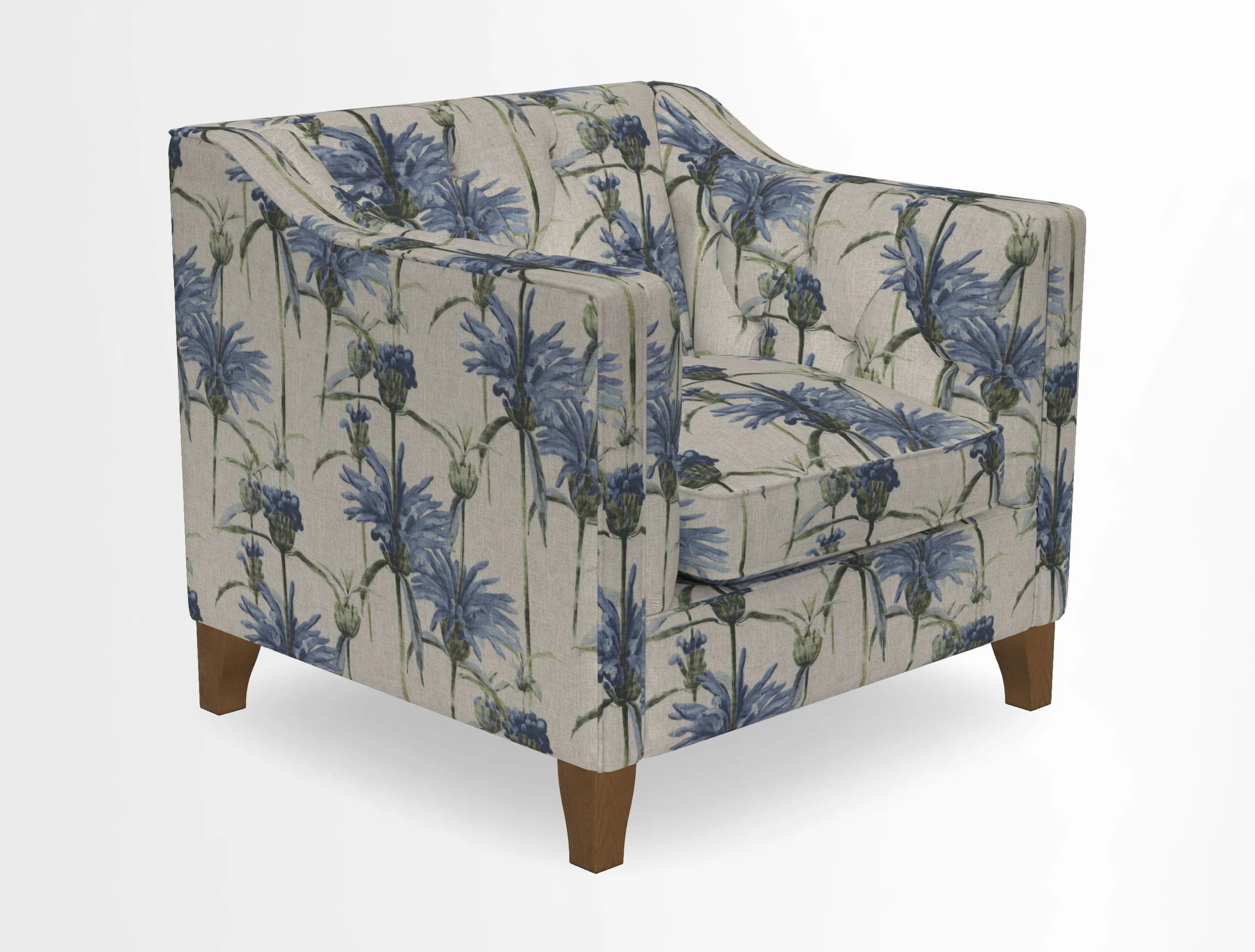 Haresfield Dipped Arm Chair in Two Tone Plain Biscuit