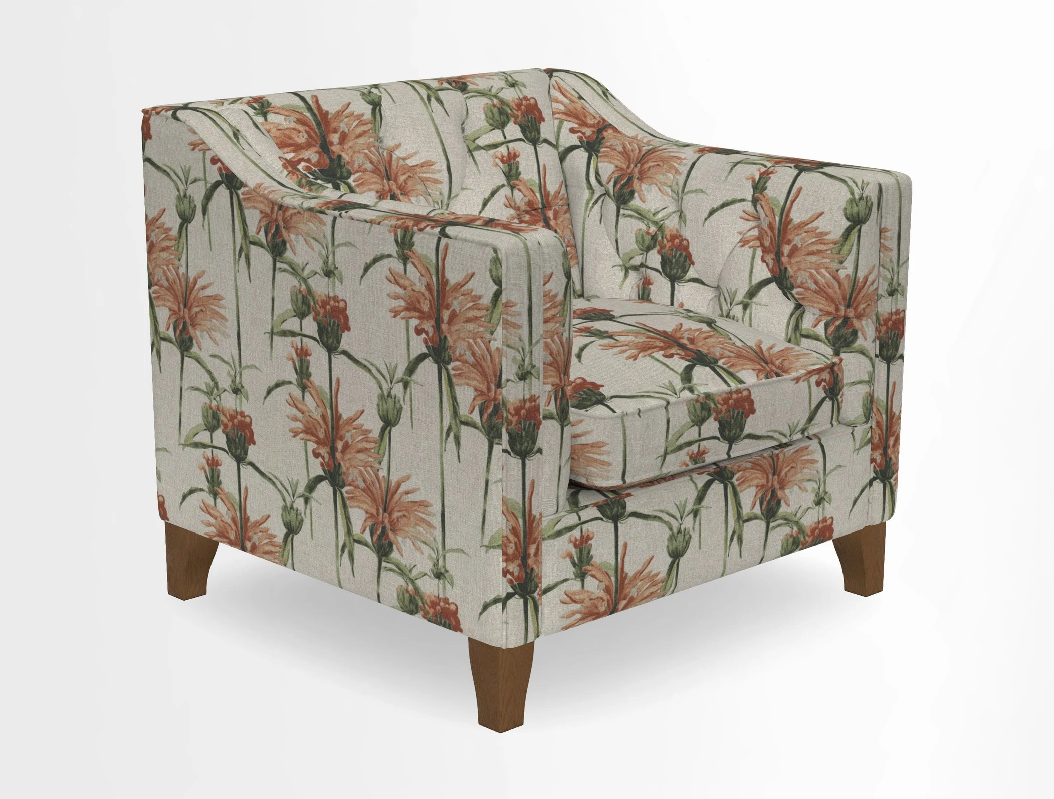 Haresfield Dipped Arm Chair in Two Tone Plain Biscuit