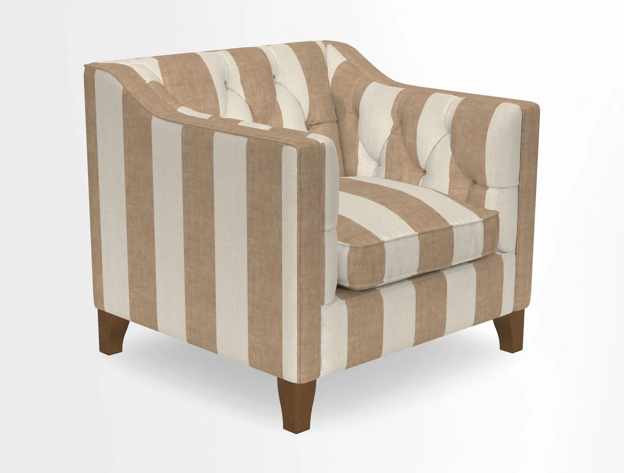 Haresfield Dipped Arm Chair in Two Tone Plain Biscuit
