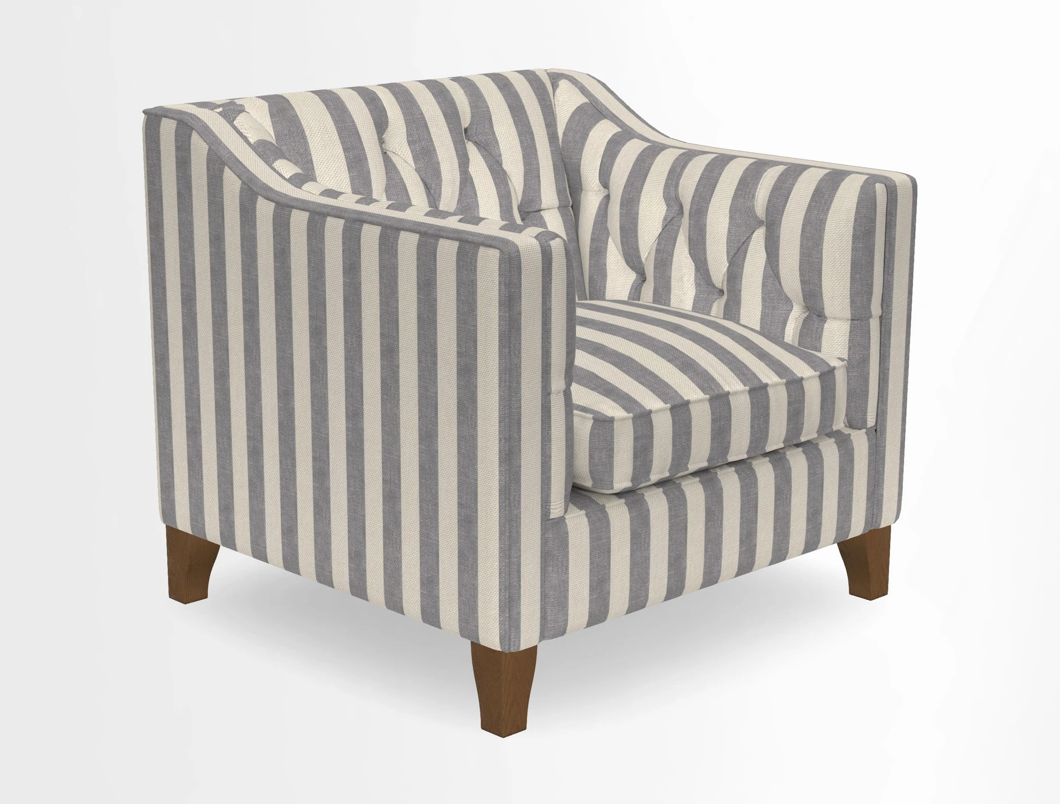 Haresfield Dipped Arm Chair in Two Tone Plain Biscuit