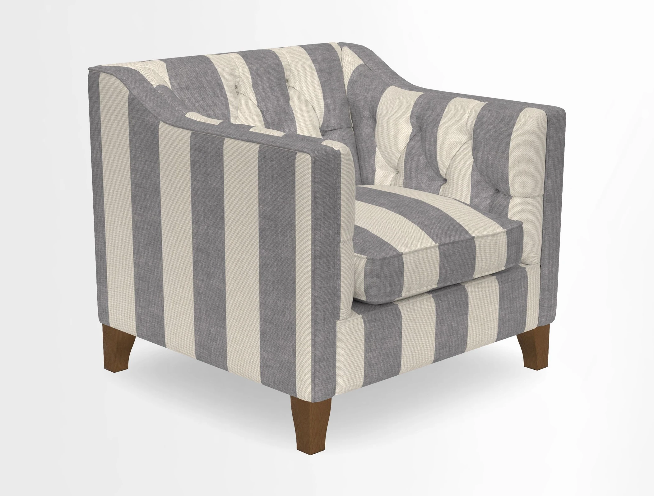 Haresfield Dipped Arm Chair in Two Tone Plain Biscuit